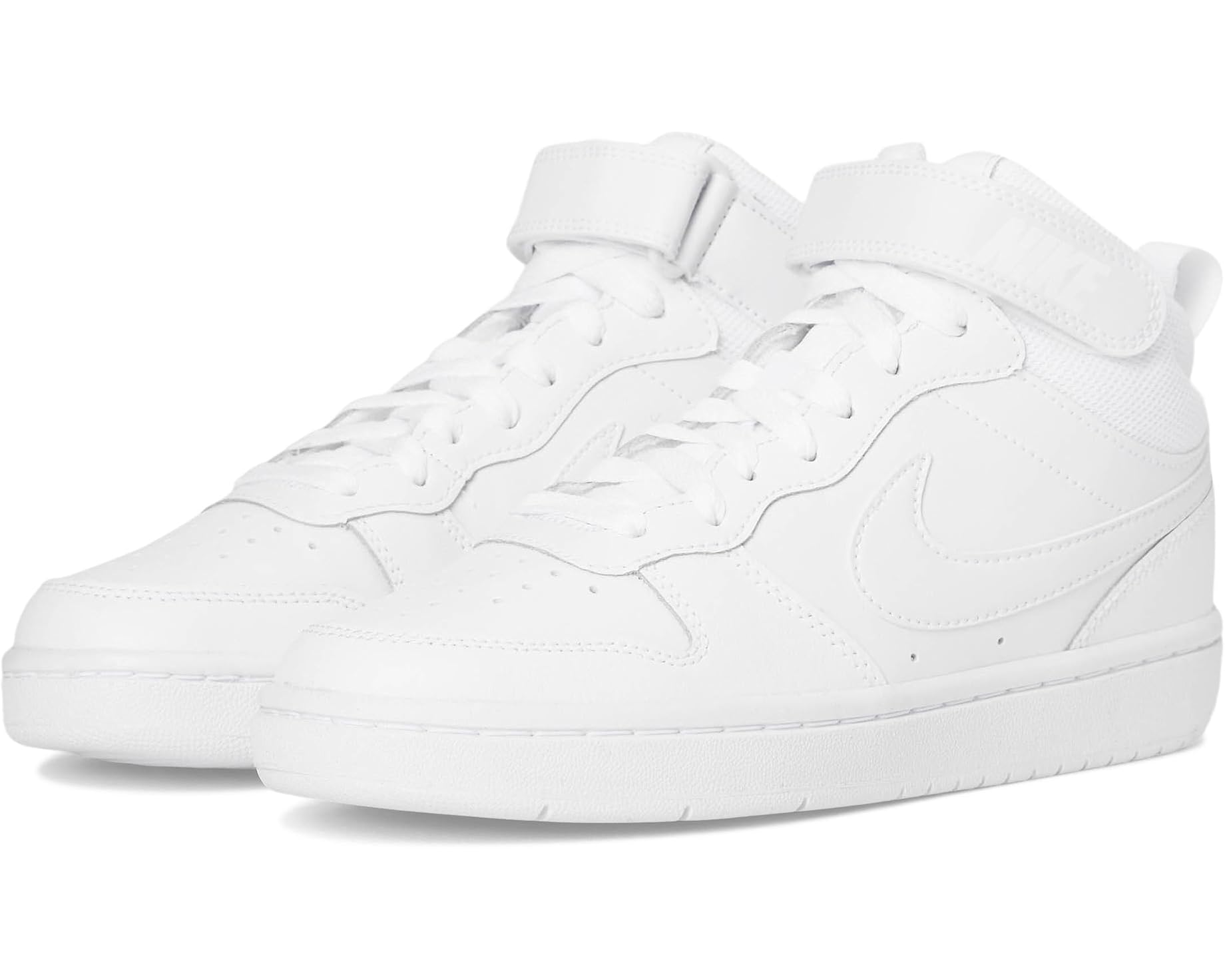 (取寄) ナイキ キッズ コート ボロー ミッド 2 (ビッグ キッド) Nike kids Court Borough Mid 2 (Big Kid) White/White/White｜ジェットラグ店