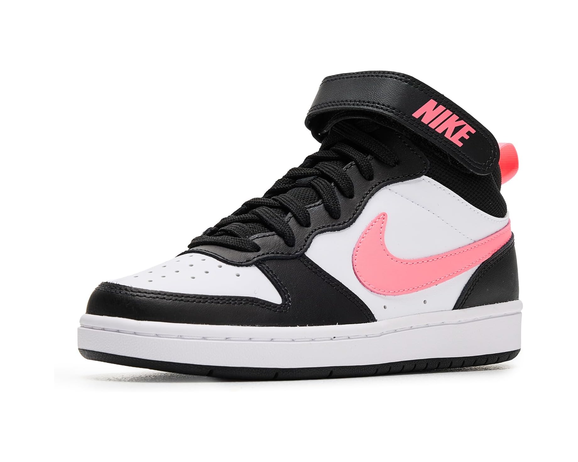 (取寄) ナイキ キッズ コート ボロー ミッド 2 (ビッグ キッド) Nike kids Court Borough Mid 2 (Big Kid) Black/Sunset Pulse/White｜ジェットラグ店