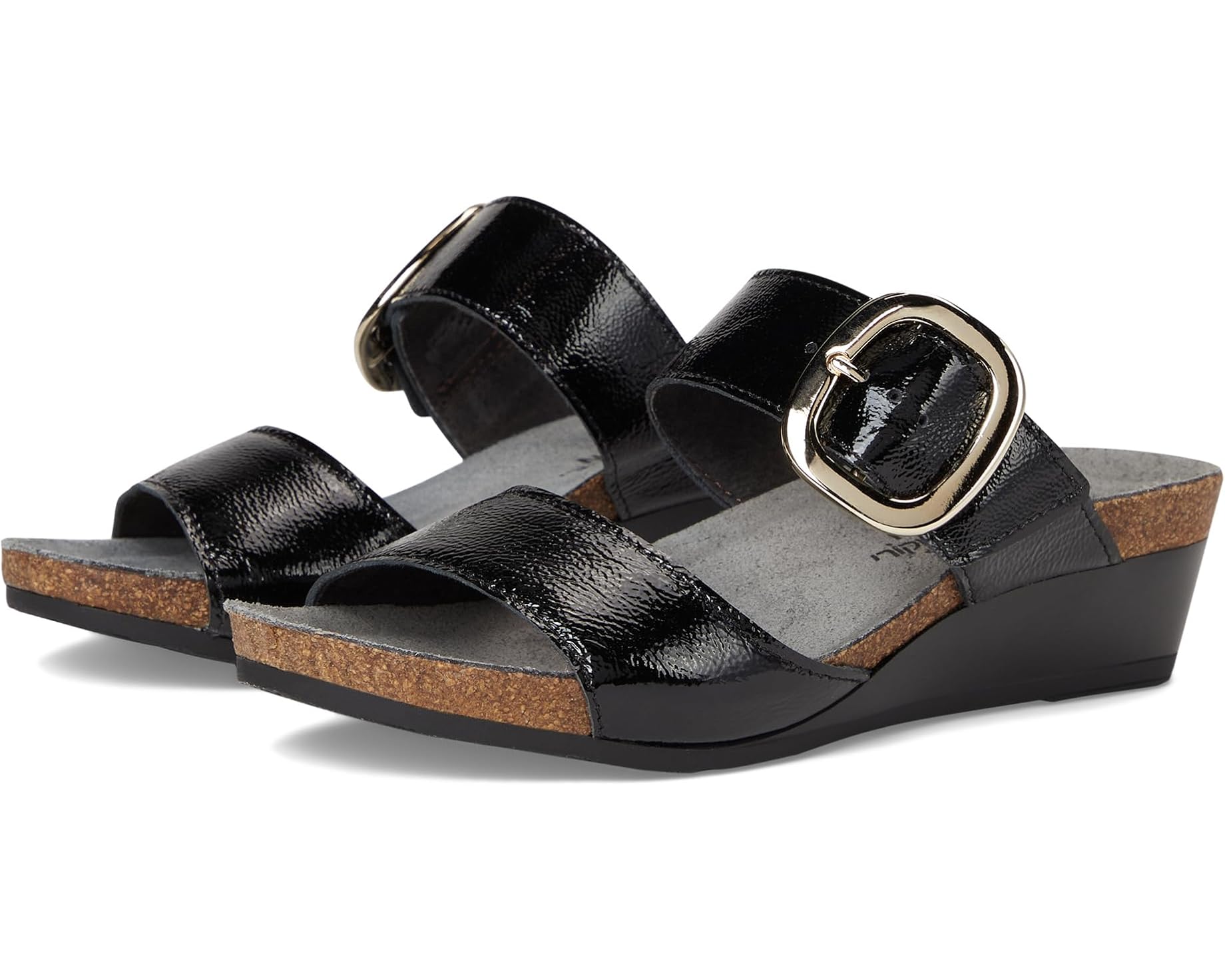 (取寄) ナオト レディース マジック Naot women Magic Black Crinkle Patent Leather|ジェットラグ店