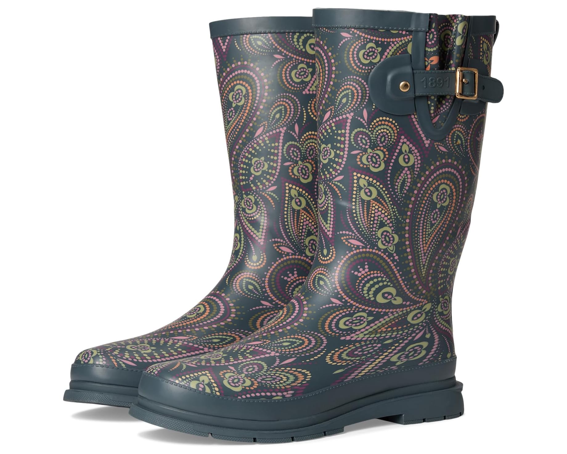 (取寄) ウエスタンチーフ レディース プリンテッド トール レイン ブーツ Western Chief women Printed Tall Rain Boot Organic Paisley|ジェットラグ店