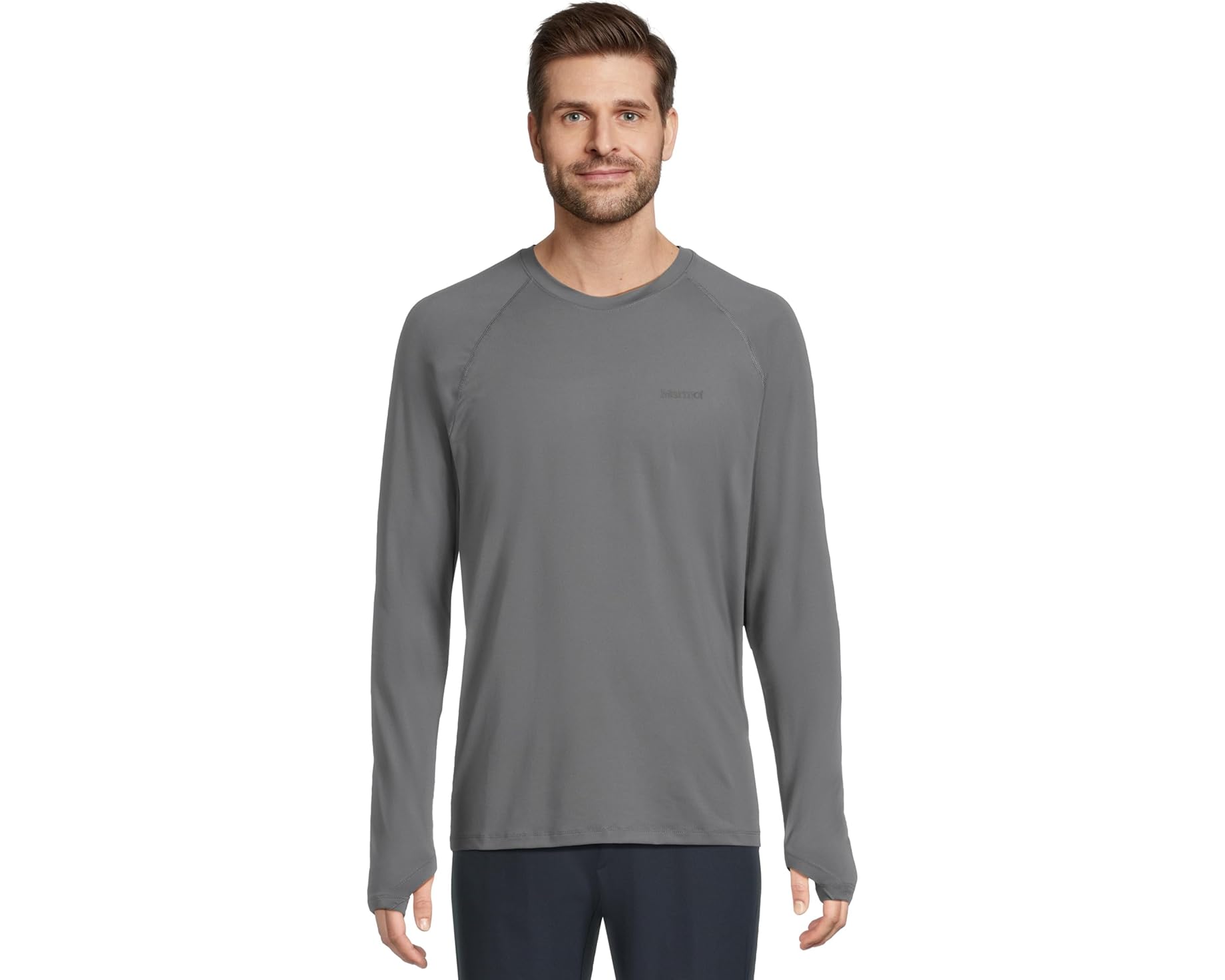 (取寄) マーモット メンズ ウィンドリッジ ロング スリーブ Marmot men Windridge Long Sleeve Steel Onyx｜ジェットラグ店