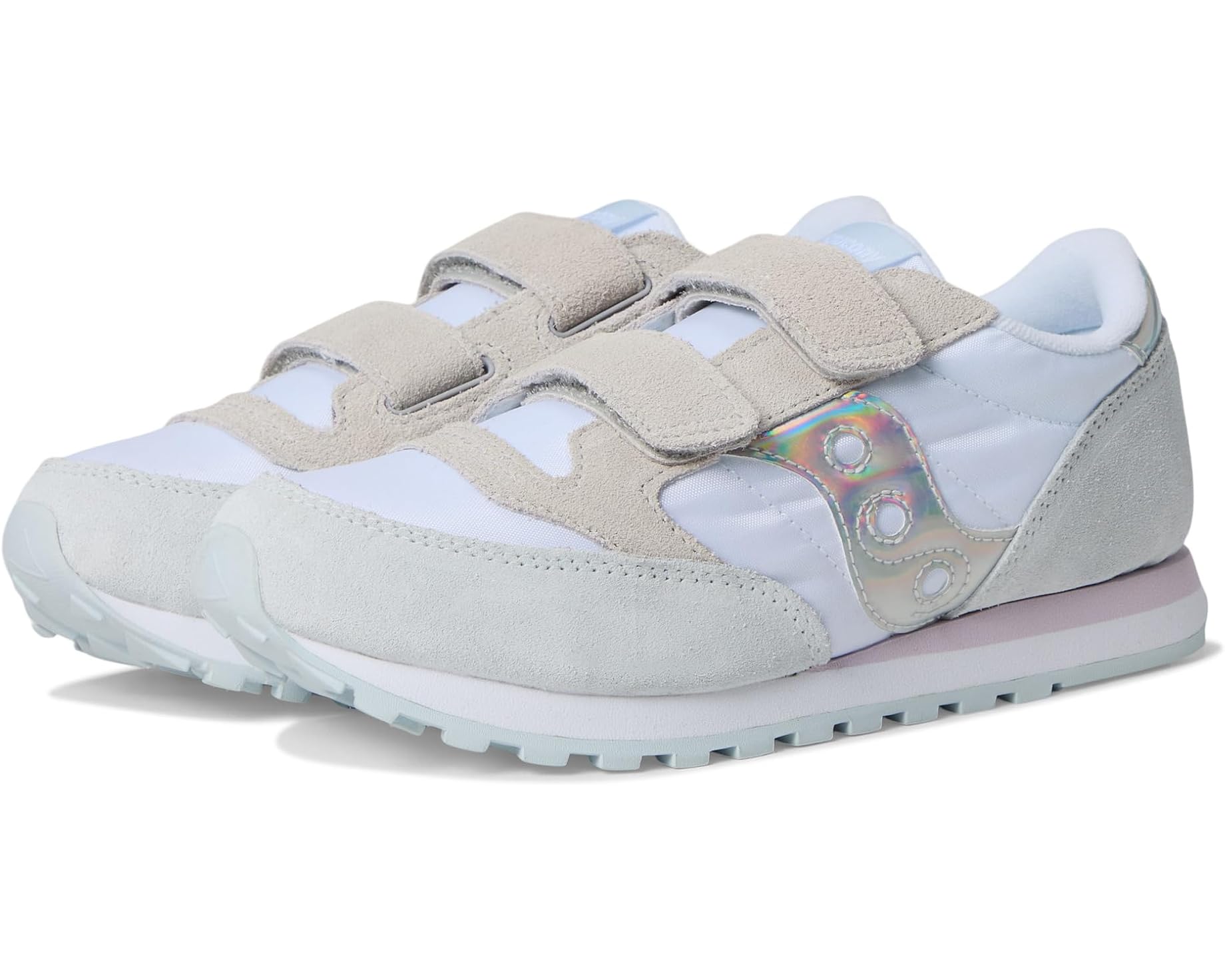 (取寄) サッカニー キッズ オリジナルス ジャズ ダブル フック ループ (トドラー/リトル キッド/ビッグ キッド) Saucony kids Originals Jazz Double Hook & Loop (Toddler/Little Kid/Big Kid) White/Blue|ジェットラグ店