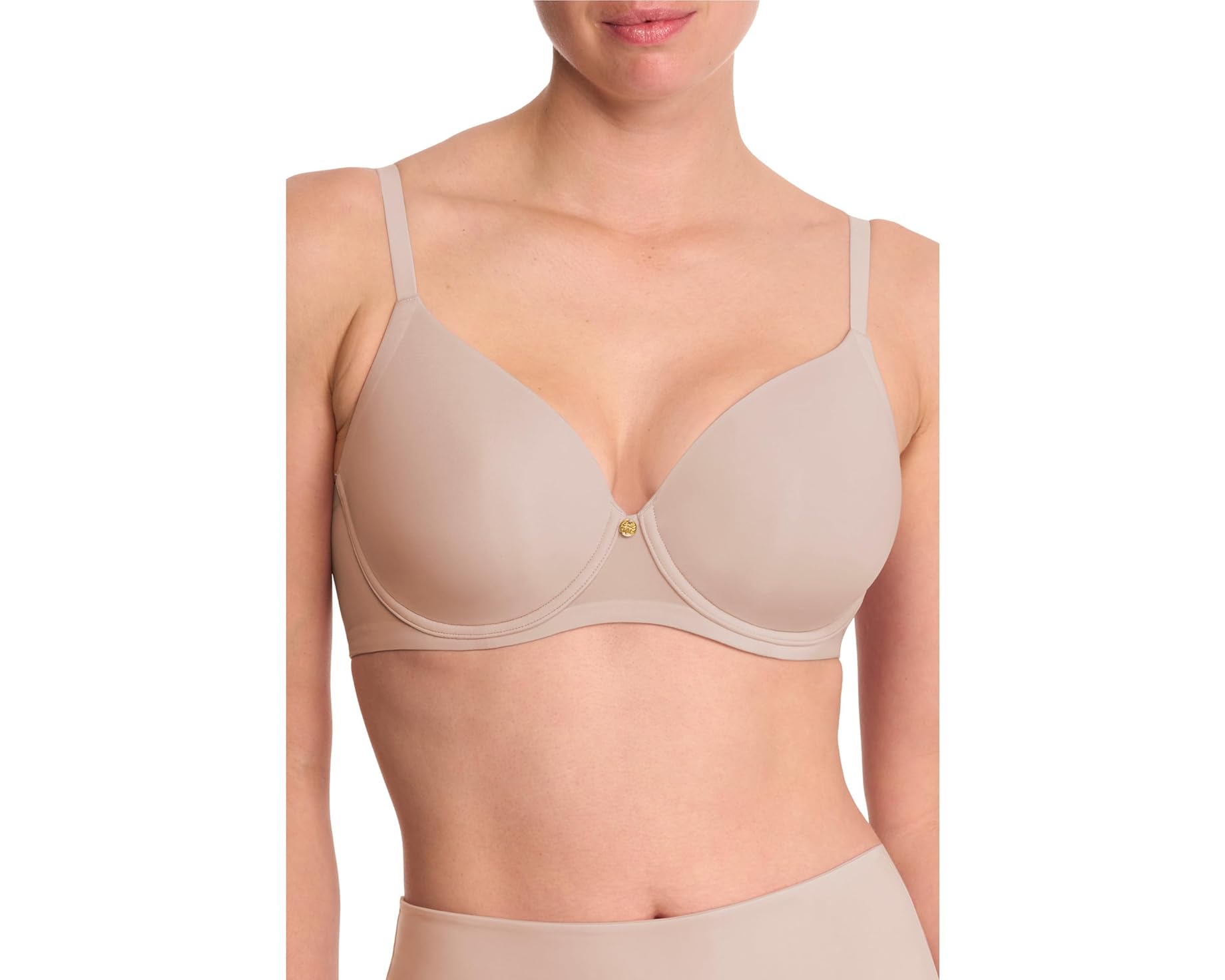 (取寄) ナトリ レディース クラウド コンフォート バック スムージング T-シャツ ブラ Natori women Cloud Comfort Back Smoothing T-Shirt Bra Lite Mocha｜ジェットラグ店