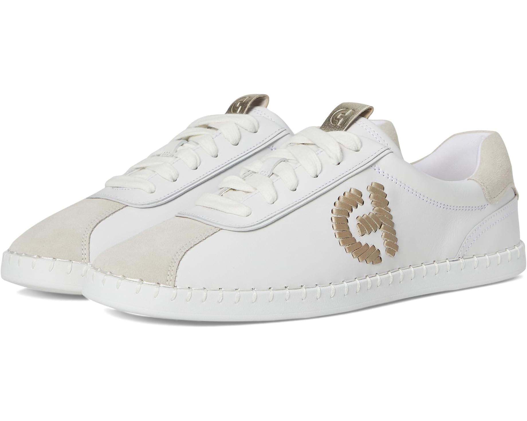 (取寄) コールハーン レディース グランドプロ スニーカー Cole Haan women Grandpro Acelia Sneakers White/Silver Birsuede/Gold/White｜ジェットラグ店