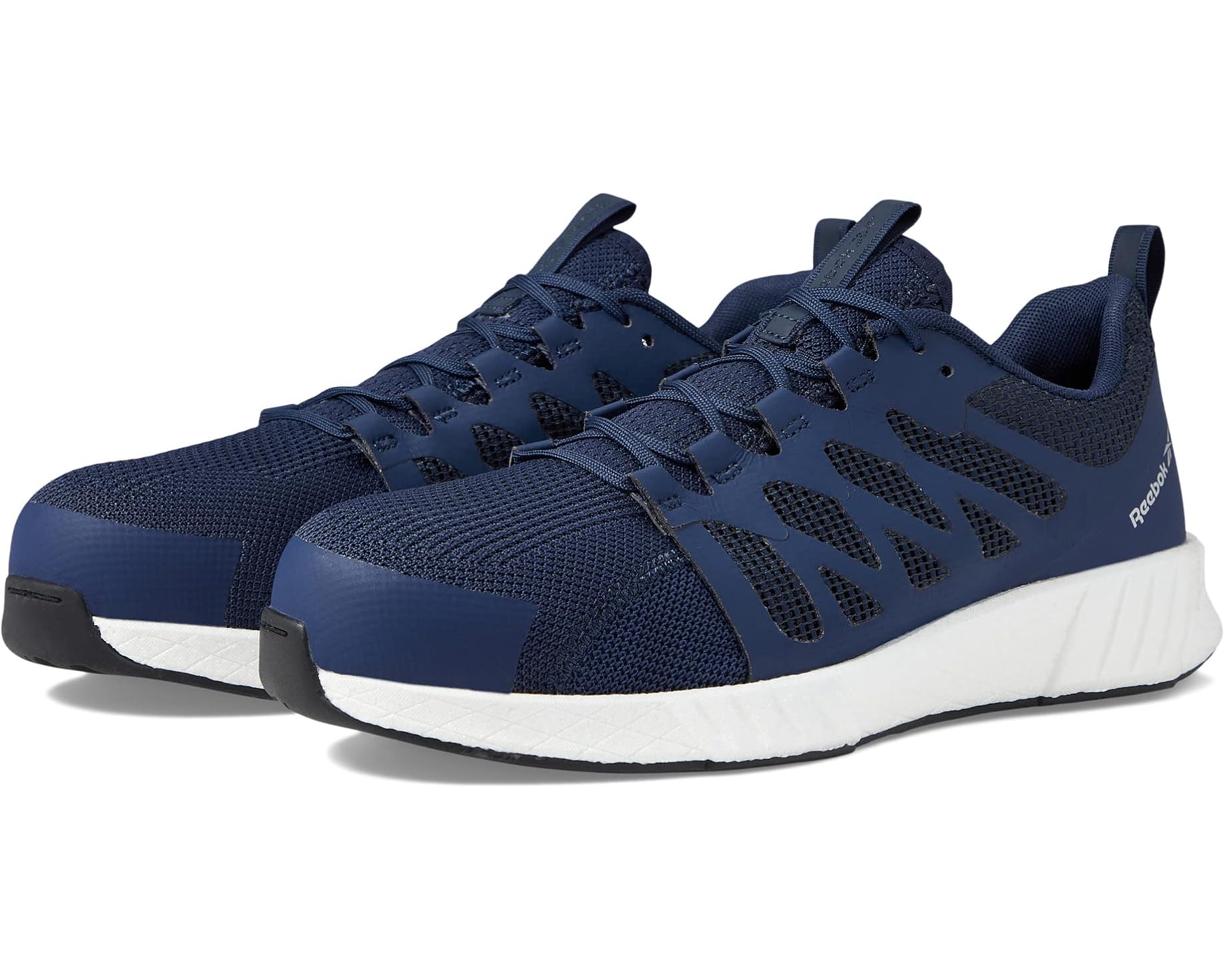 (取寄) リーボック ワーク メンズ フュージョン フレックスウィーブ ワーク エー コンプ トゥ Reebok Work men Fusion Flexweave Work EH Comp Toe Navy｜ジェットラグ店
