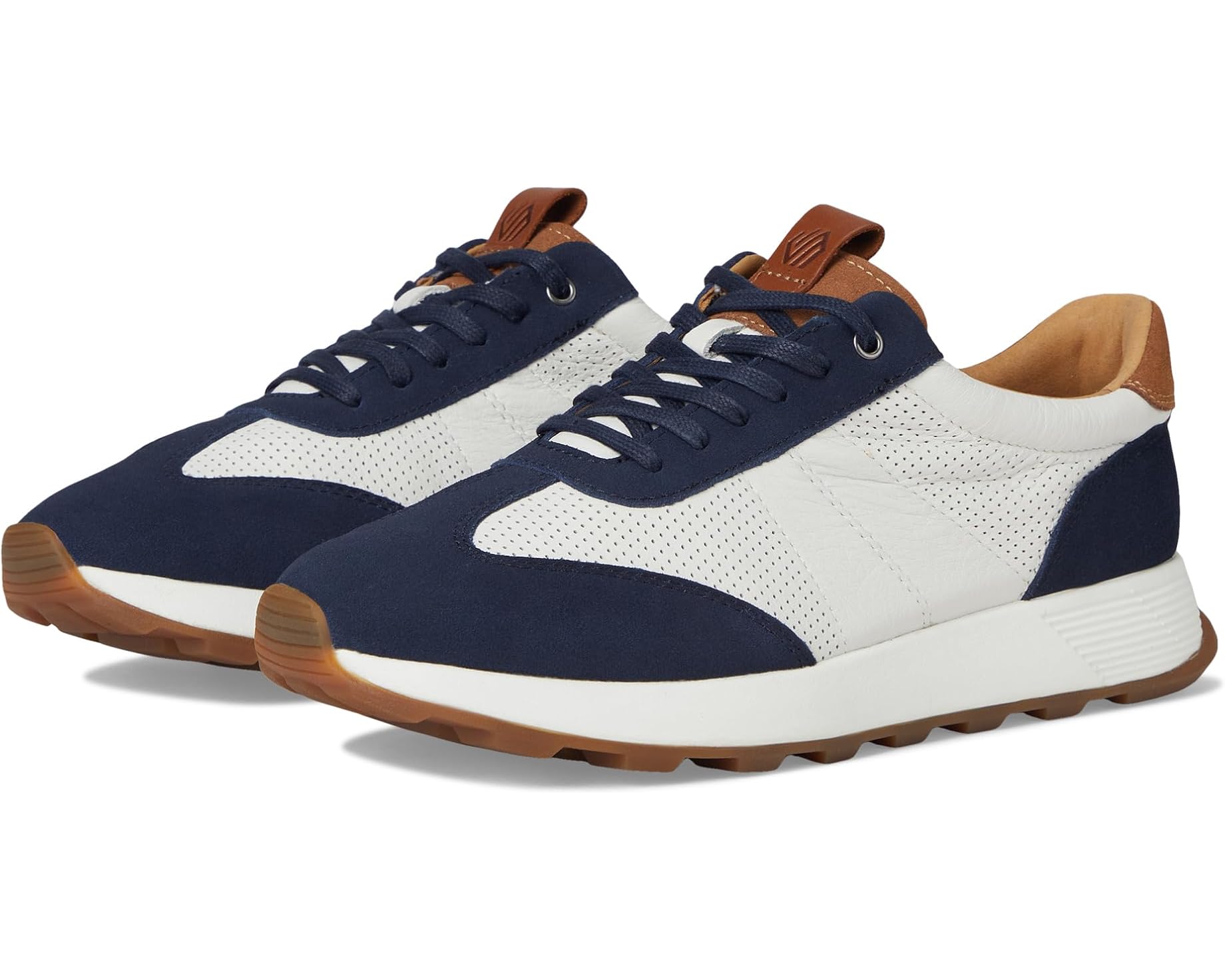 (取寄) メンズ キノン T-トゥ Johnston &amp; Murphy men Kinnon T-Toe Navy Suede/White Full Grain｜ジェットラグ店