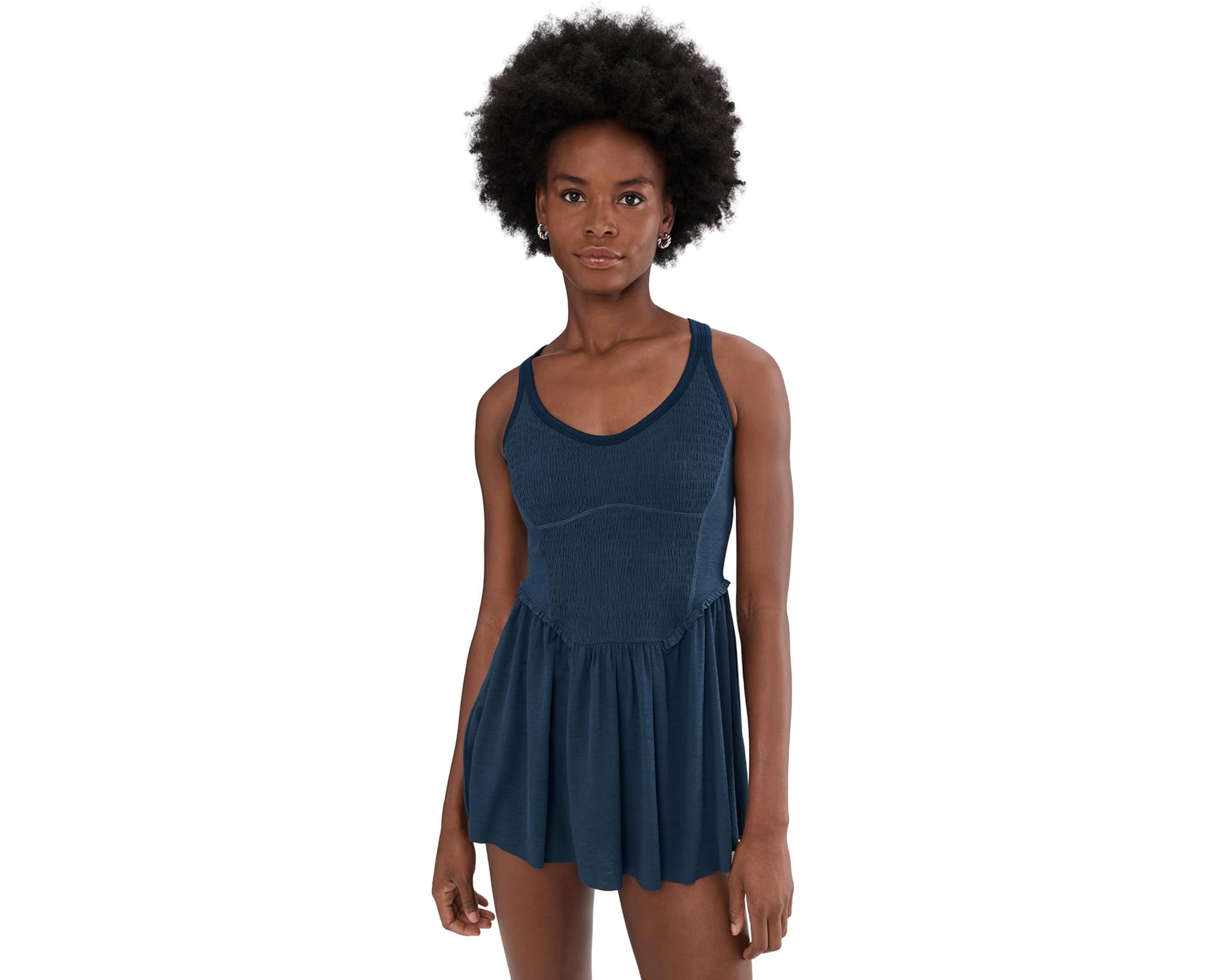 (取寄) エフピー ムーブメント レディース ホット ドレス FP Movement women Smockin Hot Dress Midnight Navy｜ジェットラグ店