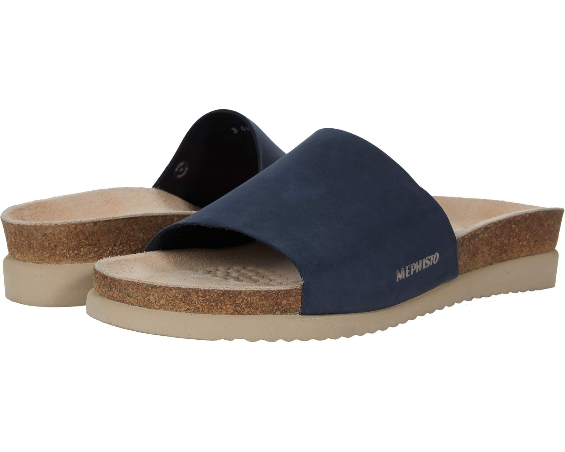 (取寄) メフィスト レディース ハニック Mephisto women Hanik Navy Sandalbuck｜ジェットラグ店