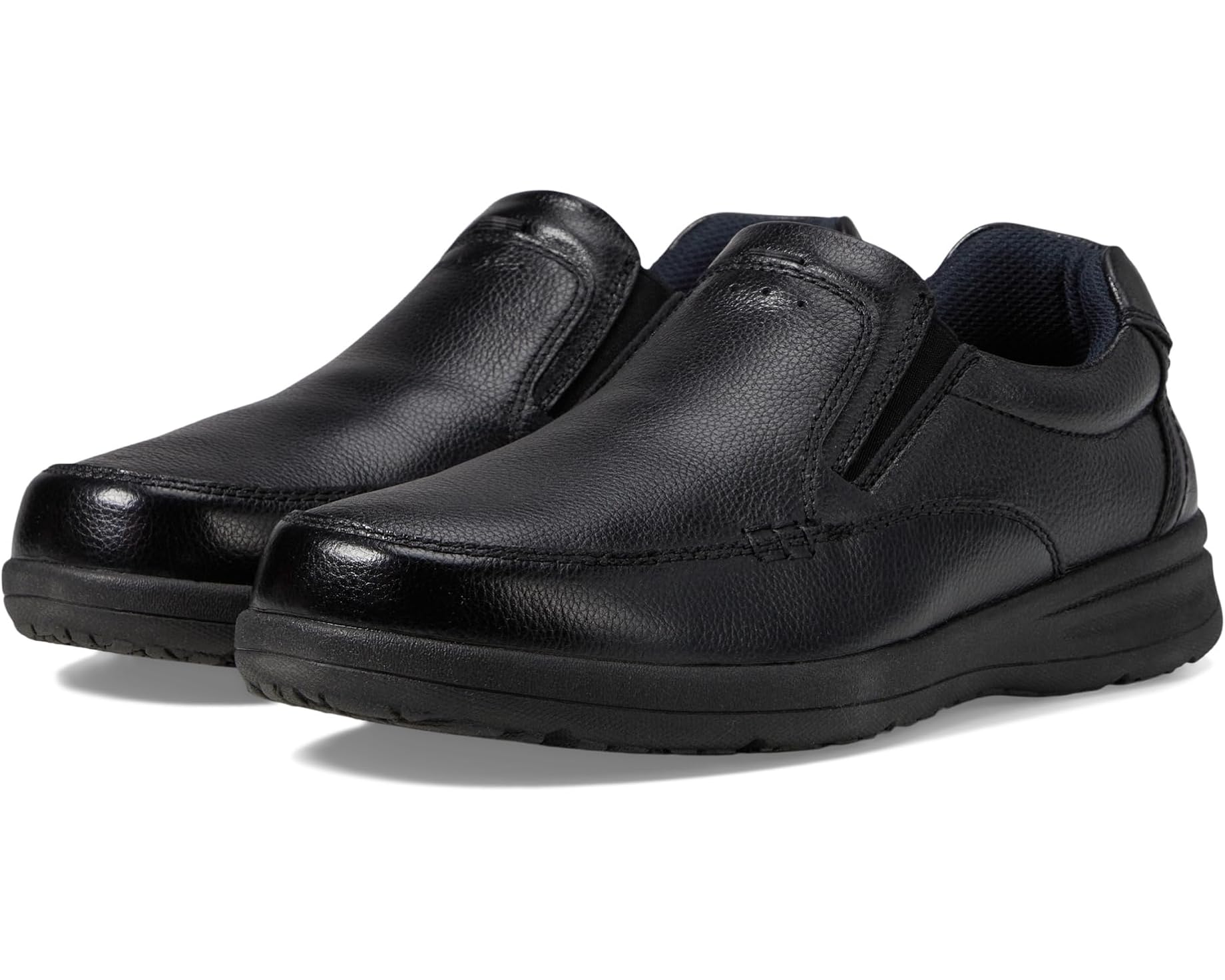 (取寄) ナン ブッシュ メンズ カム モック トゥ スリッポン Nunn Bush men Cam Moc Toe Slip-On Black Tumbled Leather｜ジェットラグ店