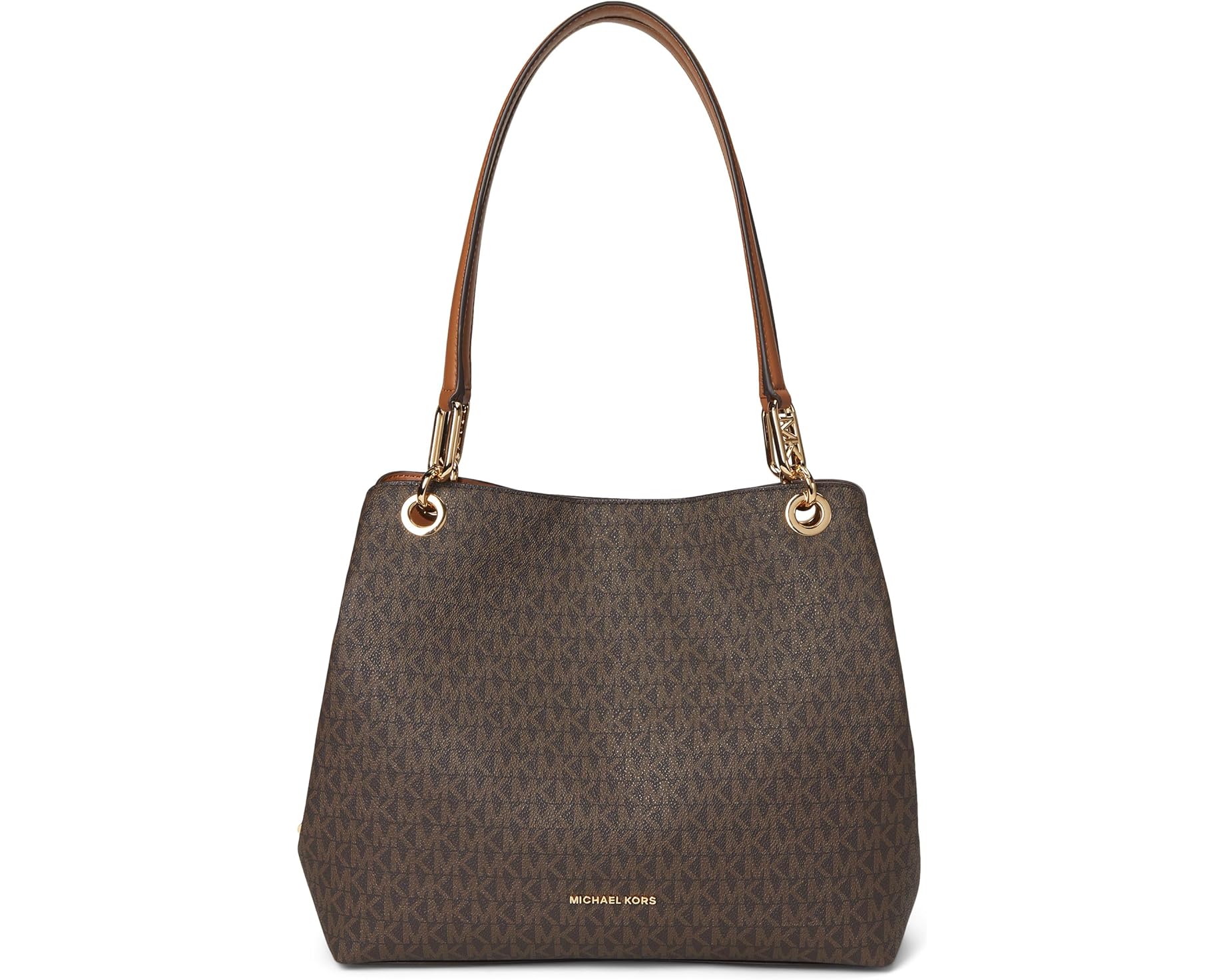 (取寄) マイケルコース ケンジントン ラージ ショルダー トート MICHAEL Michael Kors Kensington Large Shoulder Tote Brown/Acorn｜ジェットラグ店