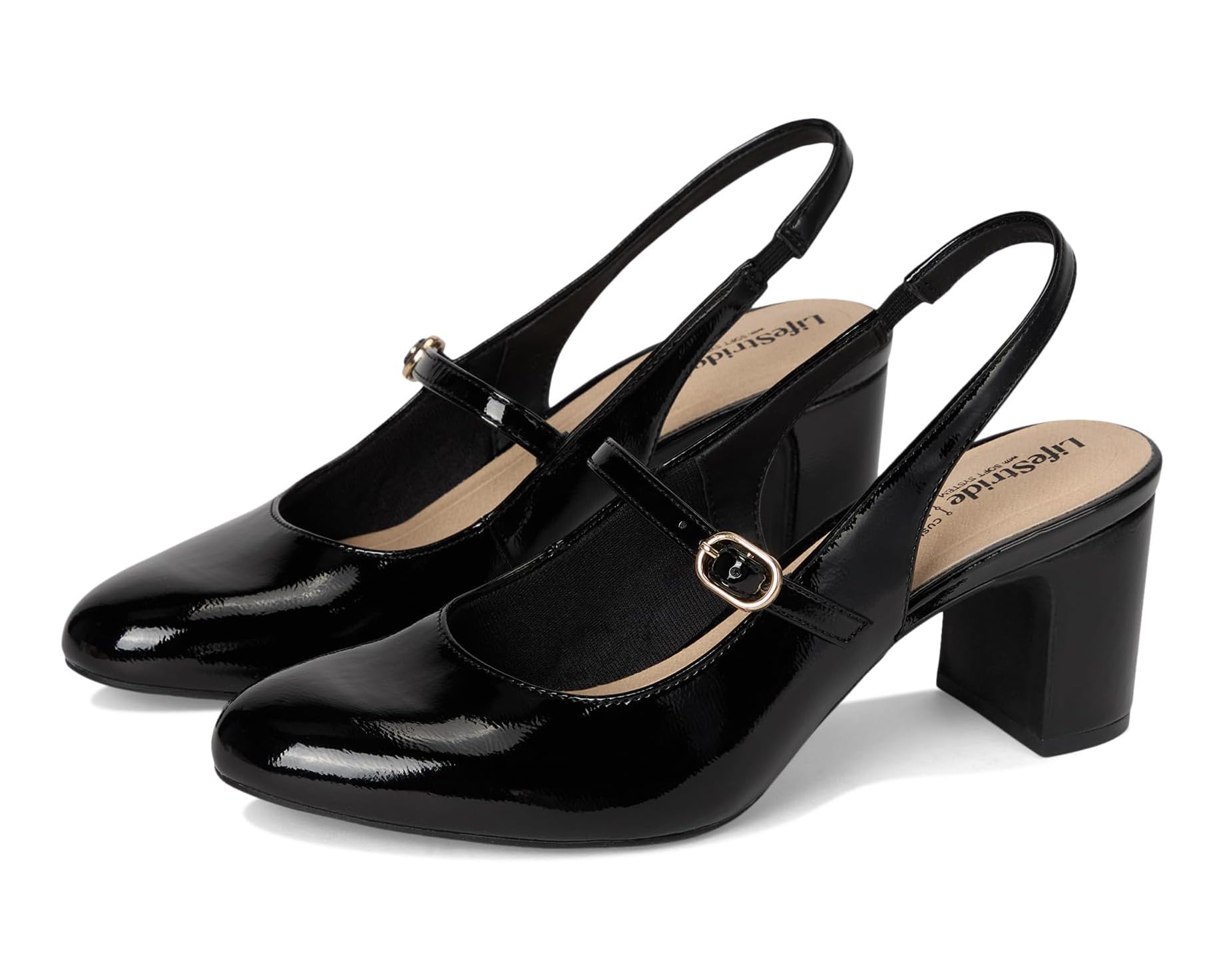 (取寄) ライフストライド レディース トラスト ストラップ シューズ LifeStride women Trust Strappy Shoes Black Patent｜ジェットラグ店