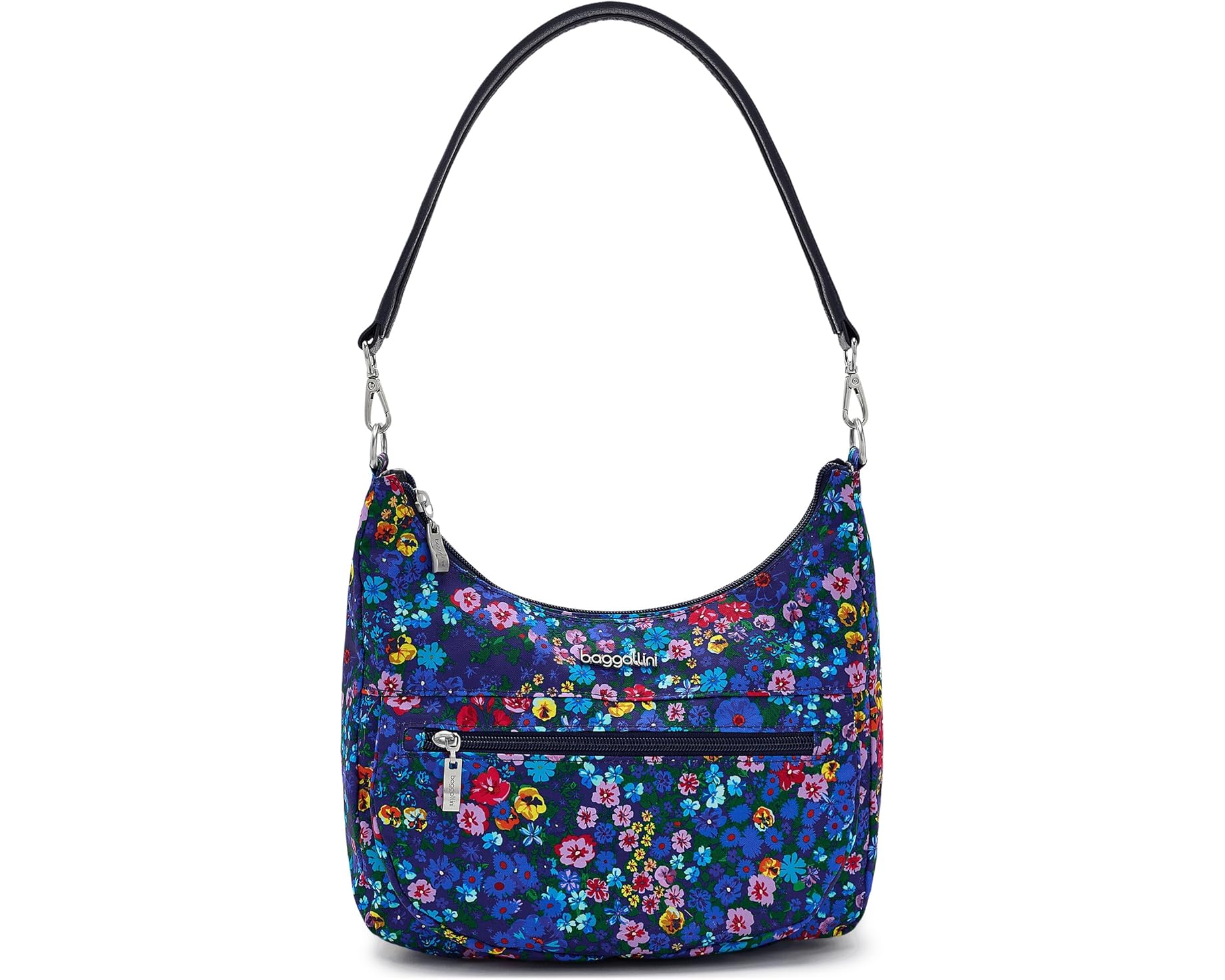 (取寄) バッガリーニ モダン ポケット ハーフ ムーン バッグ Baggallini Modern Pocket Half Moon Bag Flower Market｜ジェットラグ店