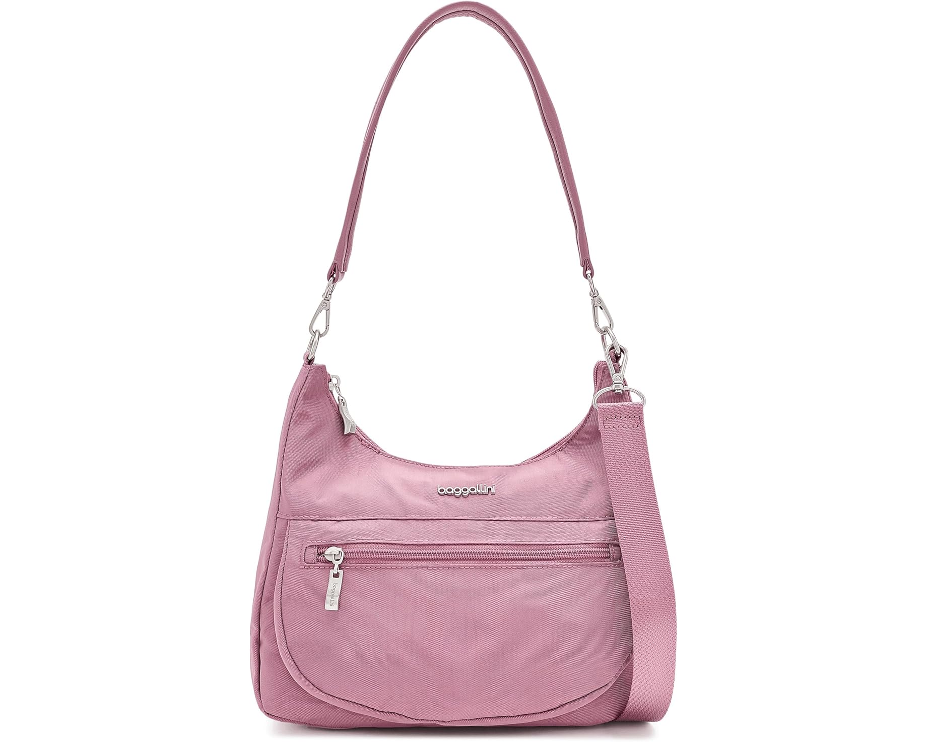 (取寄) バッガリーニ モダン ポケット ハーフ ムーン バッグ Baggallini Modern Pocket Half Moon Bag Dusty Mauve｜ジェットラグ店