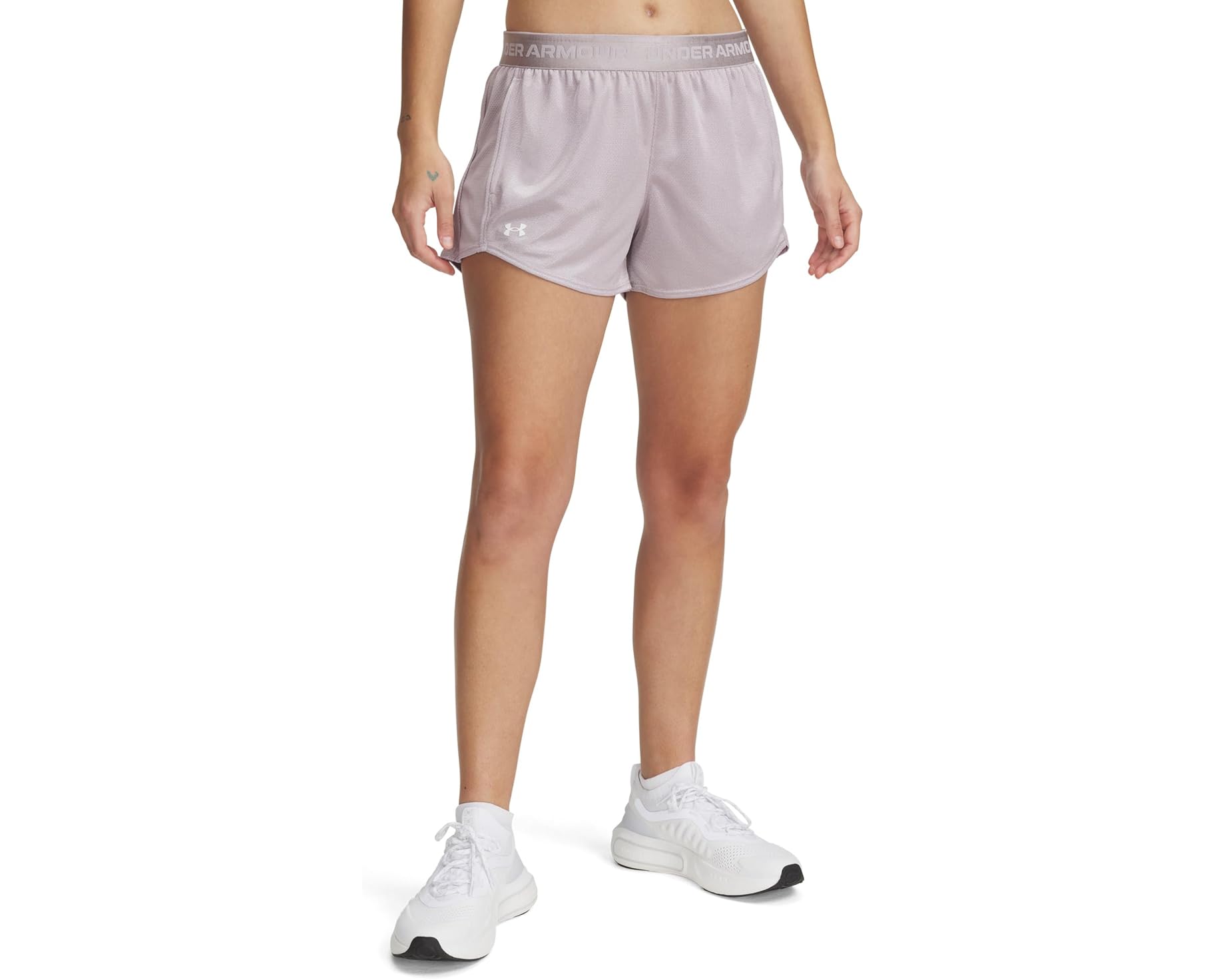 (取寄) アンダーアーマー レディース テック プレイ アップ シャイン ショーツ Under Armour women Tech Play Up Shine Shorts Gray Dawn/Black|ジェットラグ店