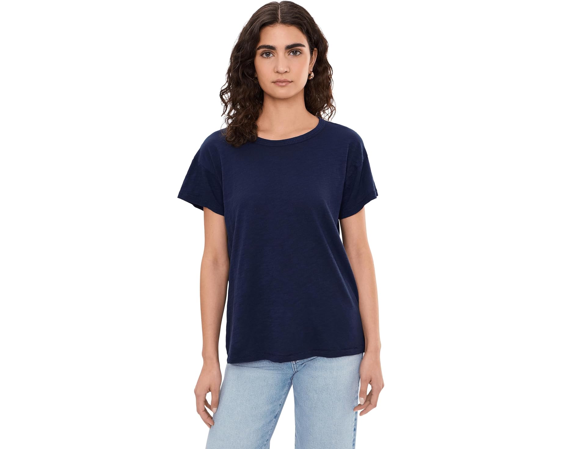 (取寄) モッドオードック レディース ショート スリーブ クルー ネック フェーバリット ティー Mod-o-doc women Short Sleeve Crew Neck Favorite Tee Vibrant Navy｜ジェットラグ店