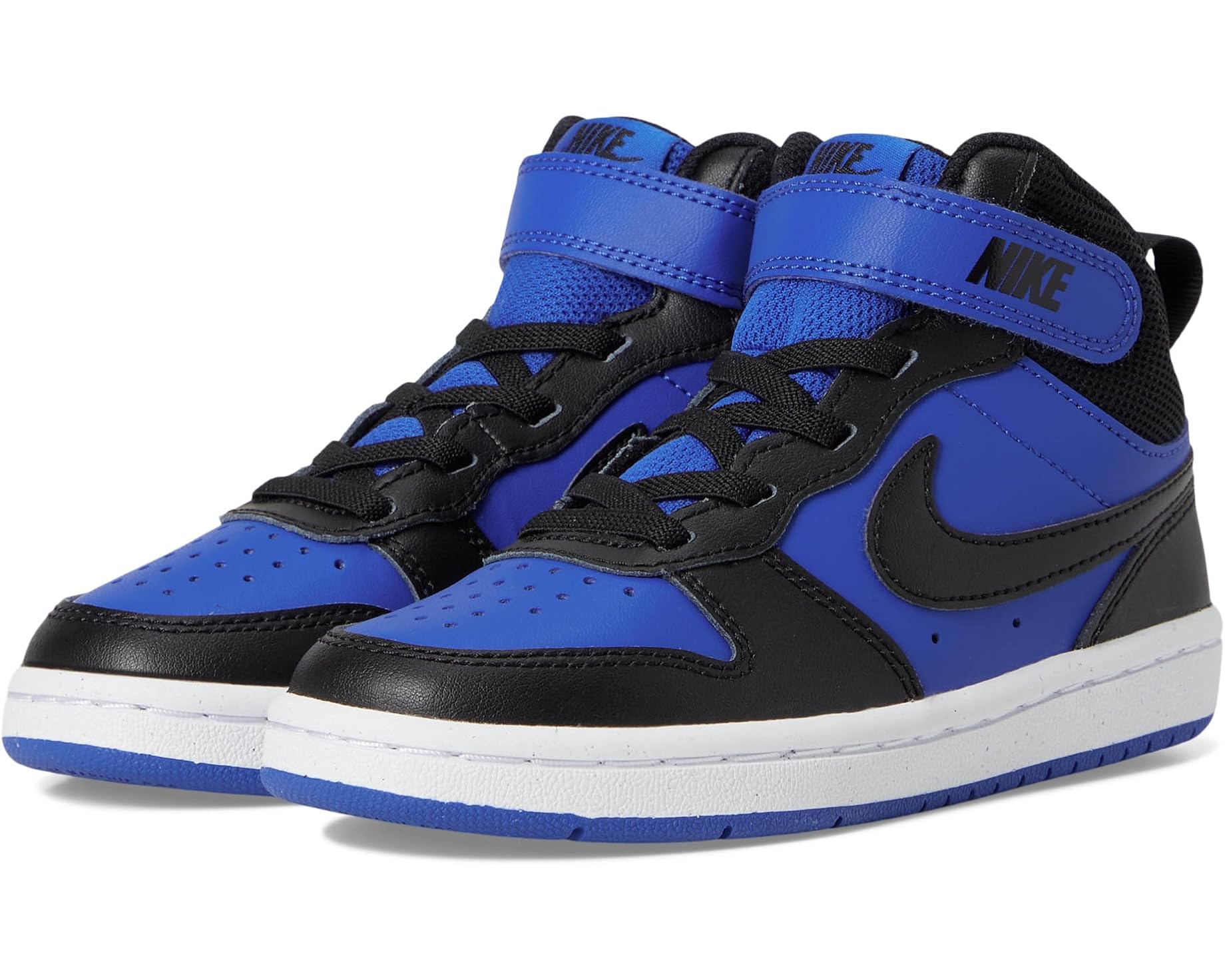 (取寄) ナイキ キッズ コート ボロー ミッド 2 (リトル キッド) Nike kids Court Borough Mid 2 (Little Kid) Game Royal/Black/White｜ジェットラグ店