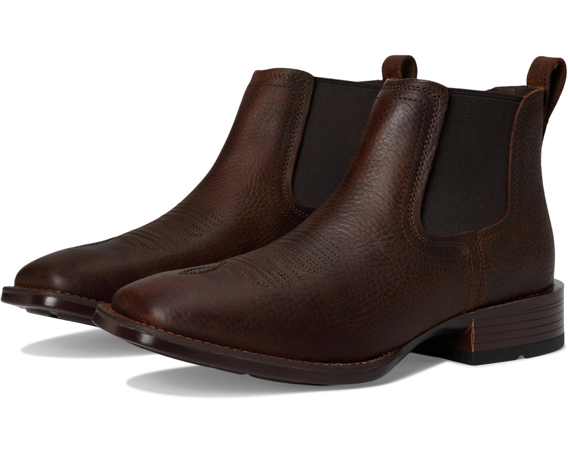 (取寄) アリアット メンズ ブッカー ウルトラ ウェスタン ブーツ Ariat men Booker Ultra Western Boots Brown Oiled Rowdy｜ジェットラグ店