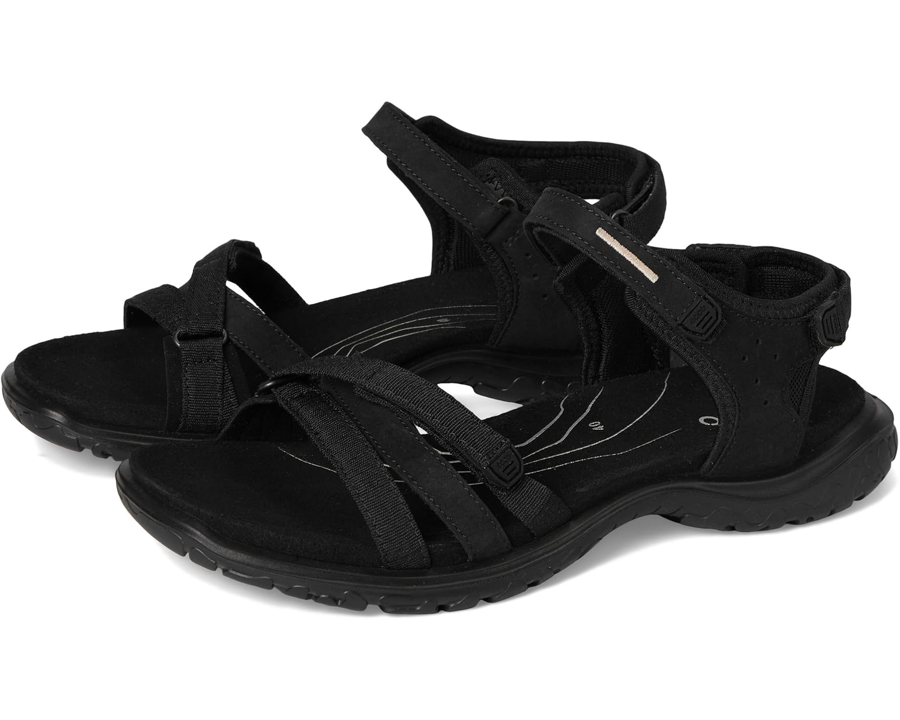 (取寄) エコー スポーツ レディース オフロード ローム スポーツ サンダル ECCO Sport women Offroad Roam Sport Sandals Black/Black Nubuck｜ジェットラグ店