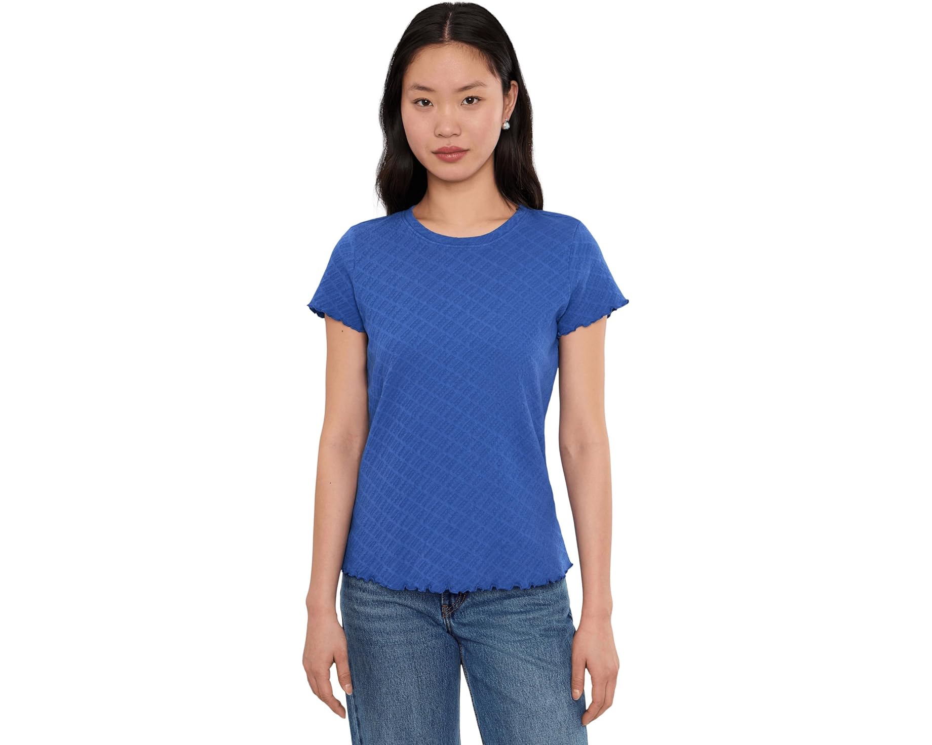 (取寄) ニックゾー レディース レース ニット T-シャツ NIC+ZOE women Lace Knit T-Shirt Neptune|ジェットラグ店