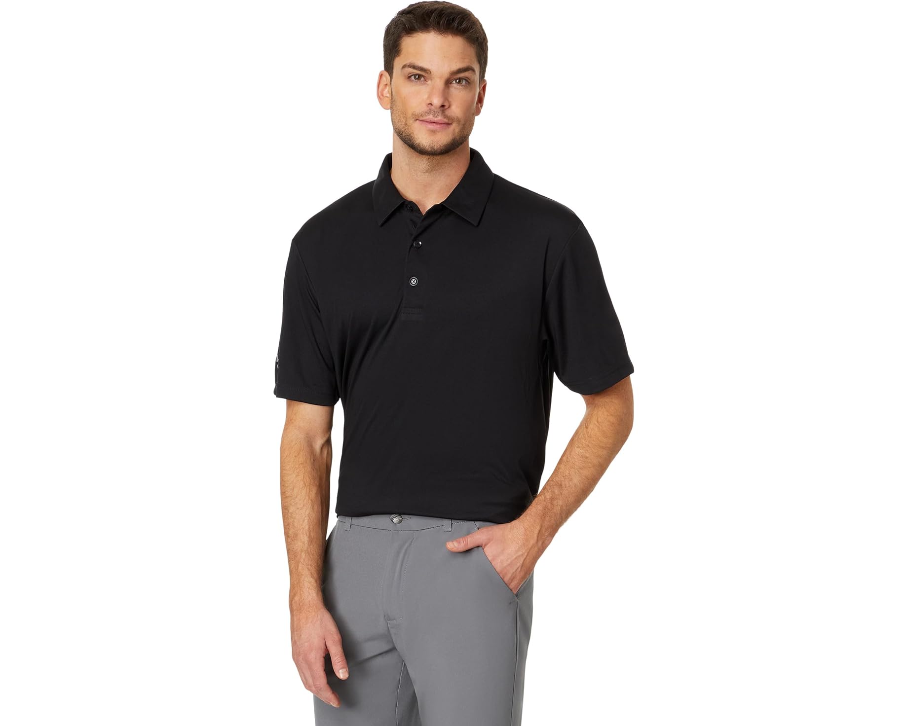 (取寄) キャロウェイ メンズ トーナメント ショート スリーブ ポロ Callaway men Tournament Short Sleeve Polo Caviar｜ジェットラグ店