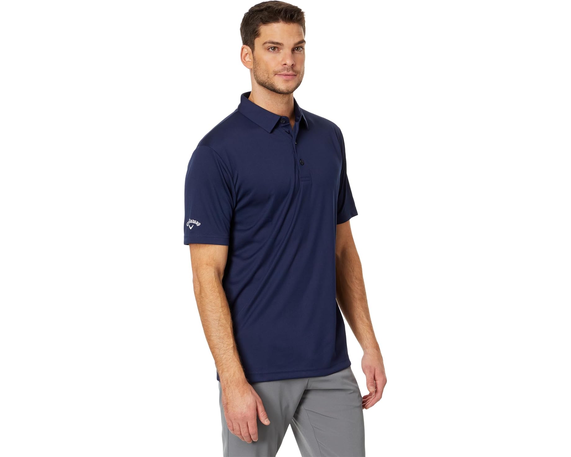 (取寄) キャロウェイ メンズ トーナメント ショート スリーブ ポロ Callaway men Tournament Short Sleeve Polo Peacoat｜ジェットラグ店