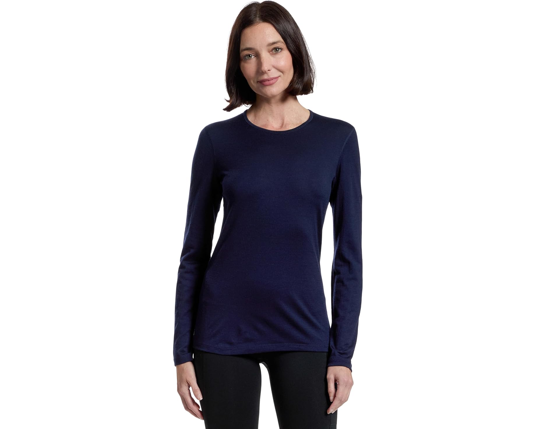 (取寄) アイスブレイカー レディース 200 オアシス メリノ ベースレイヤー— ロング スリーブ クルー Icebreaker women 200 Oasis Merino Baselayer Long Sleeve Crewe Midnight Navy 2|ジェットラグ店