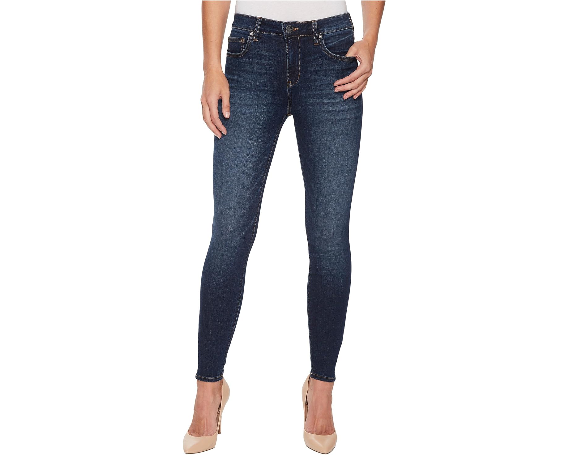 (取寄) カット フロム ザ クロス レディース ミア ハイライズ アンクル スキニー ジーンズ KUT from the Kloth women Mia High-Rise Ankle Skinny Jeans Goodly/Stone Base Wash｜ジェットラグ店