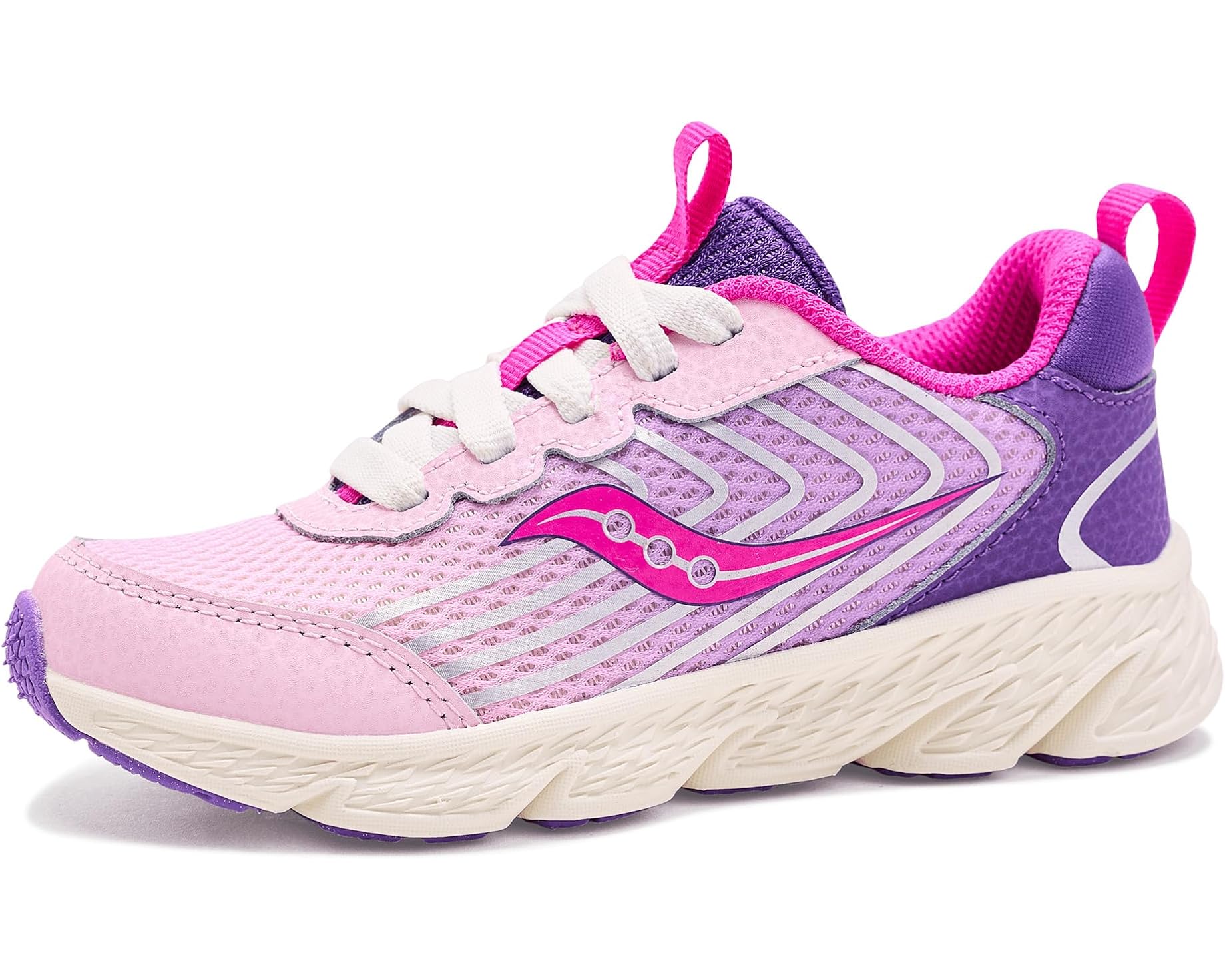 (取寄) サッカニー キッズ ウィンド 3.0 (リトル キッド/ビッグ キッド) Saucony kids Wind 3.0 (Little Kid/Big Kid) Pink/Purple｜ジェットラグ店 15,408円
