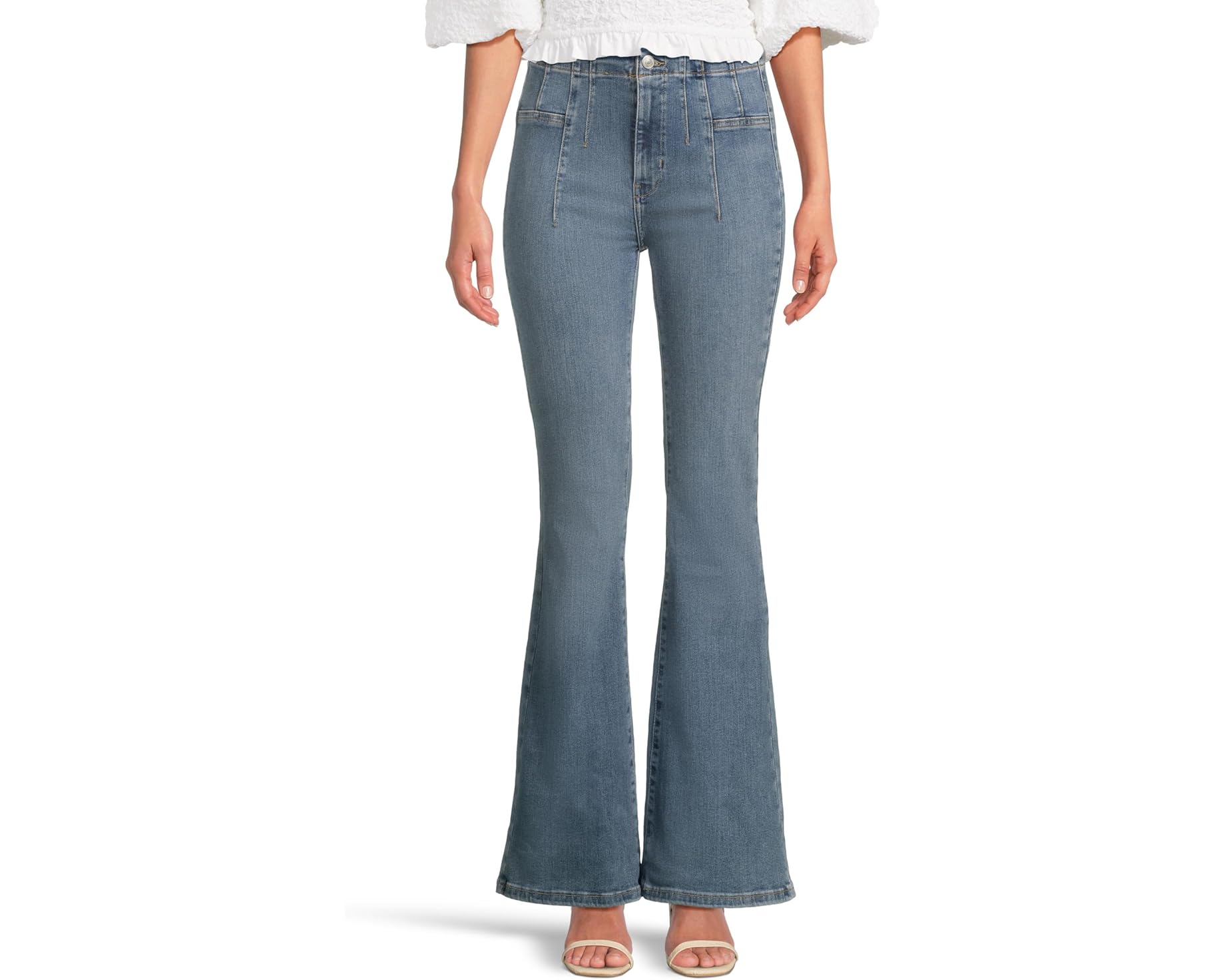 (取寄) フリーピープル レディース ウィー ザ フリー ジェイド フレア ジーンズ Free People women We The Free Jayde Flare Jeans Sunburst Blue｜ジェットラグ店