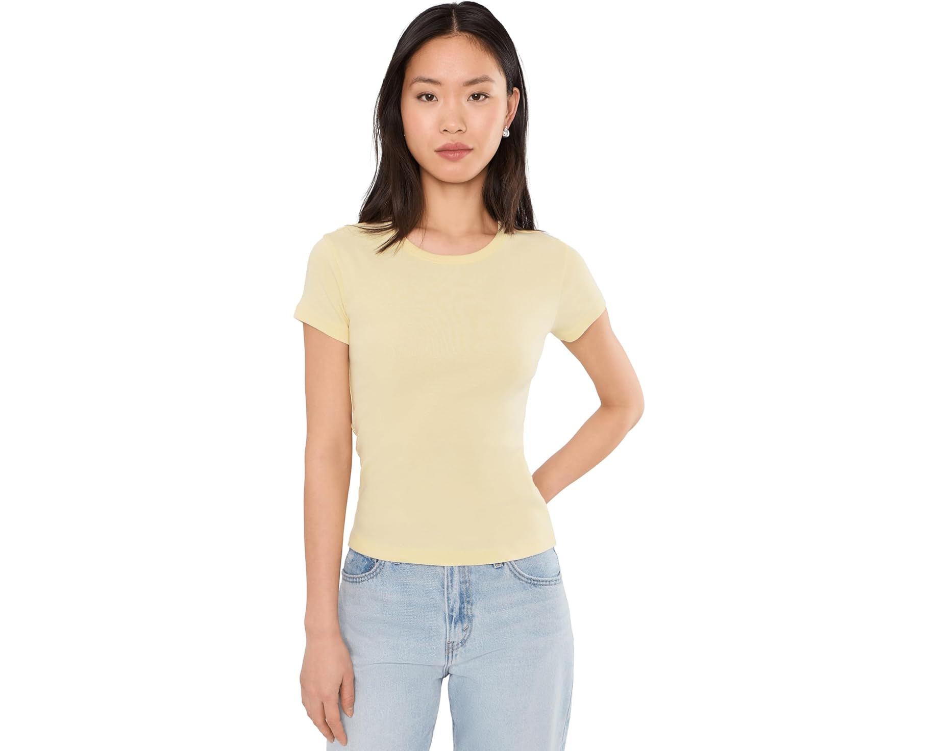 (取寄) オールセインツ レディース スティービー ティー AllSaints women Stevie Tee Hay Yellow｜ジェットラグ店