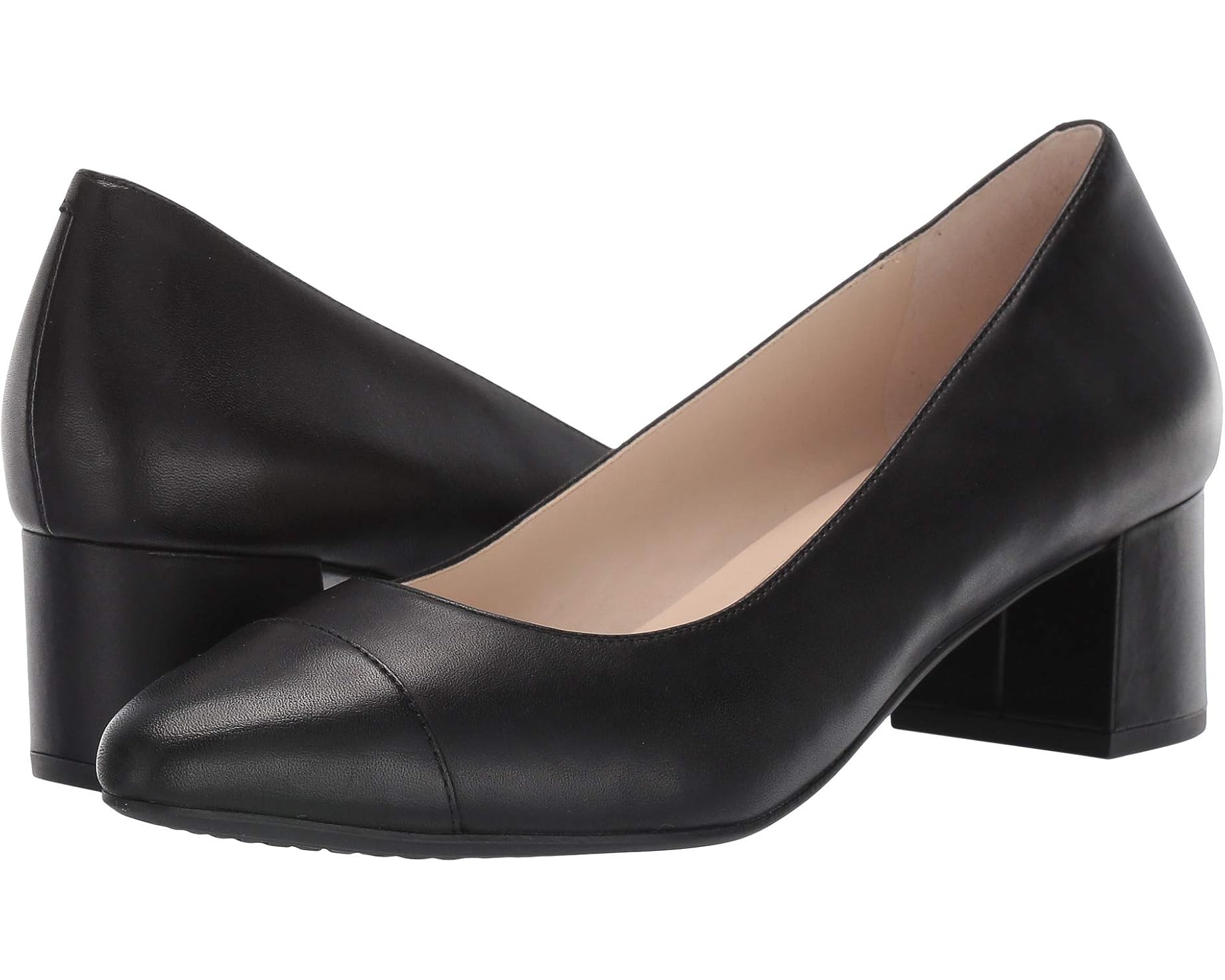 (取寄) コールハーン レディース ザ ゴー-トゥ ブロック ヒール ポンプ 45mm Cole Haan women The Go-To Block Heel Pump 45MM Black Leather WP｜ジェットラグ店