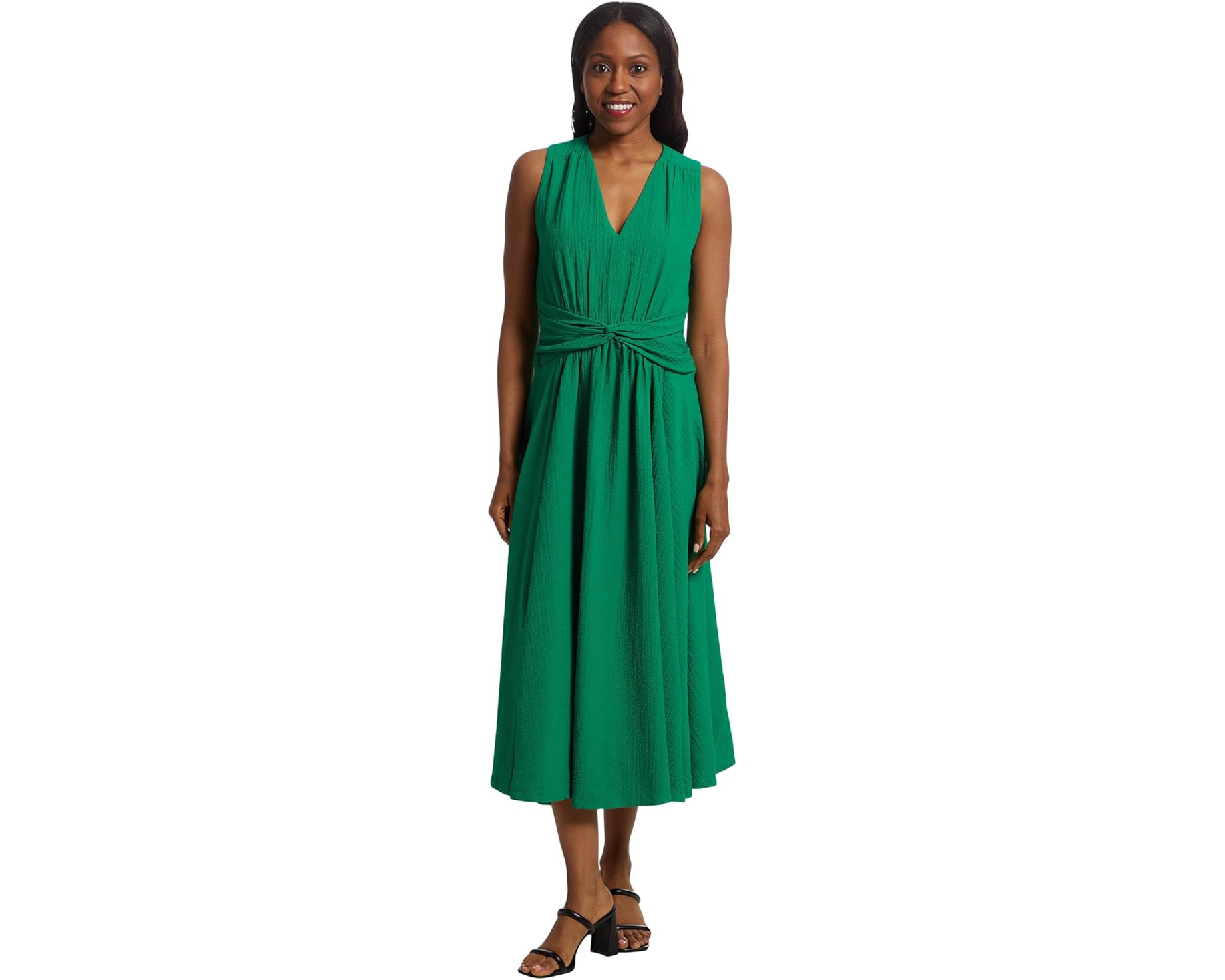 (取寄) カルバンクライン レディース ガーゼ ツイスト フロント Aライン Calvin Klein women Gauze Twist Front Aline Meadow|ジェットラグ店