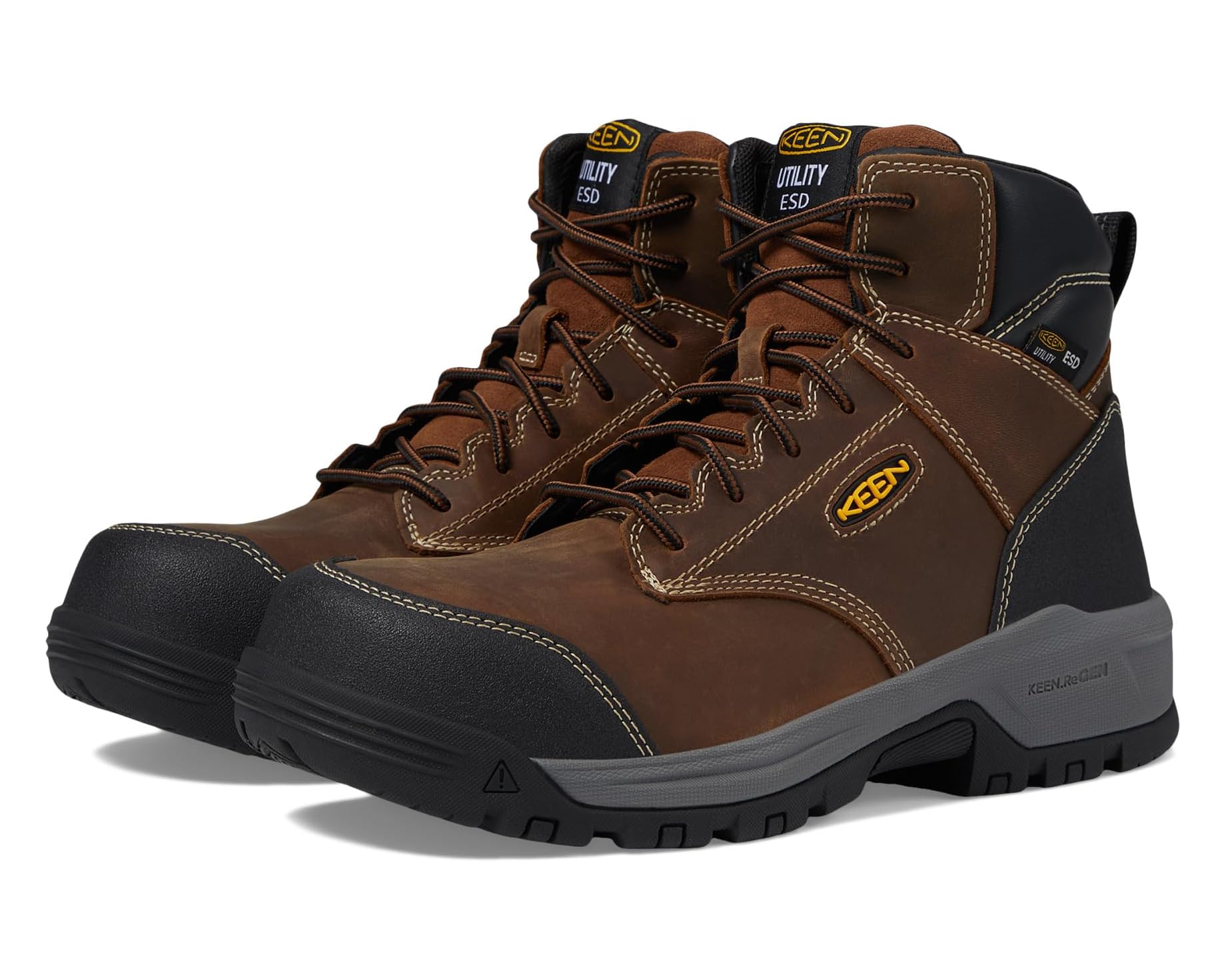 (取寄) キーン ユーティリティ メンズ エバンストン コンポジット トゥ エスド KEEN Utility men Evanston 6" Composite Toe ESD Bison/Black｜ジェットラグ店