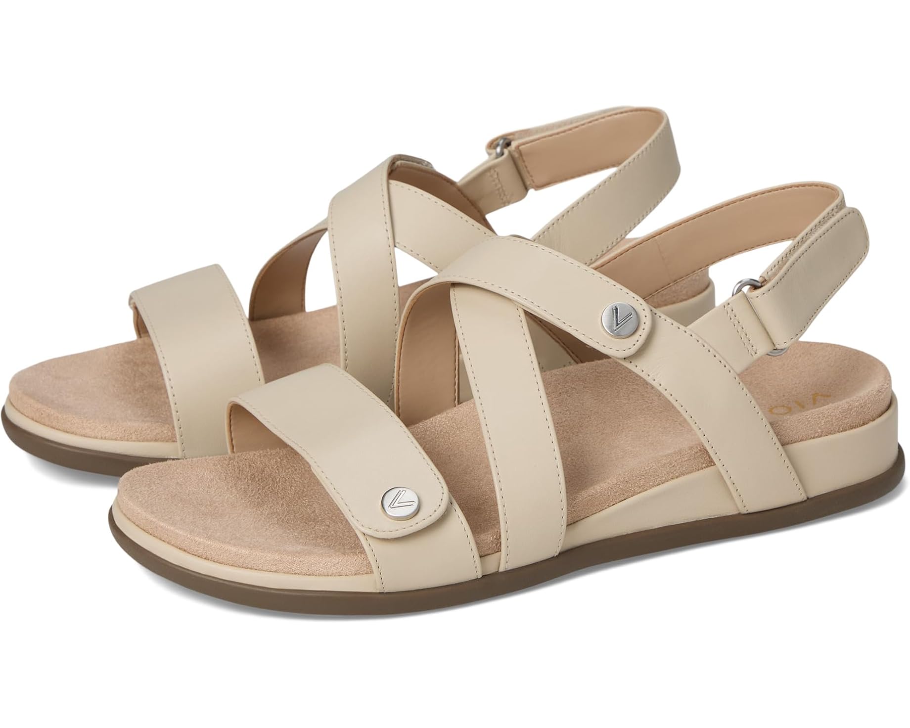 (取寄) バイオニック レディース サイプレス ストラップ サンダル VIONIC women Cypress Strappy Sandals Parchment Beige Leather｜ジェットラグ店
