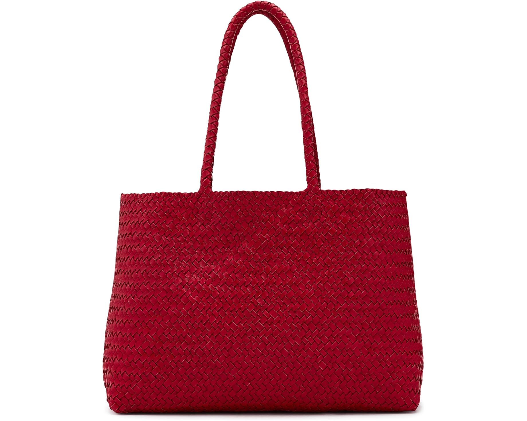 (取寄) メイドウェル ハンドウーベン レザー トート Madewell Handwoven Leather Tote Scarlet|ジェットラグ店