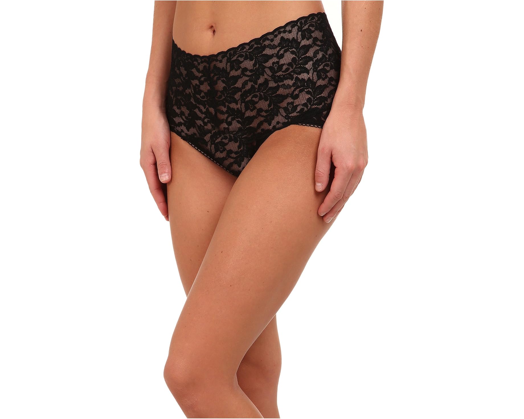 (取寄) ハンキー パンキー レディース シグニチャー レース レトロ V-キニ Hanky Panky women Signature Lace Retro V-Kini Black｜ジェットラグ店