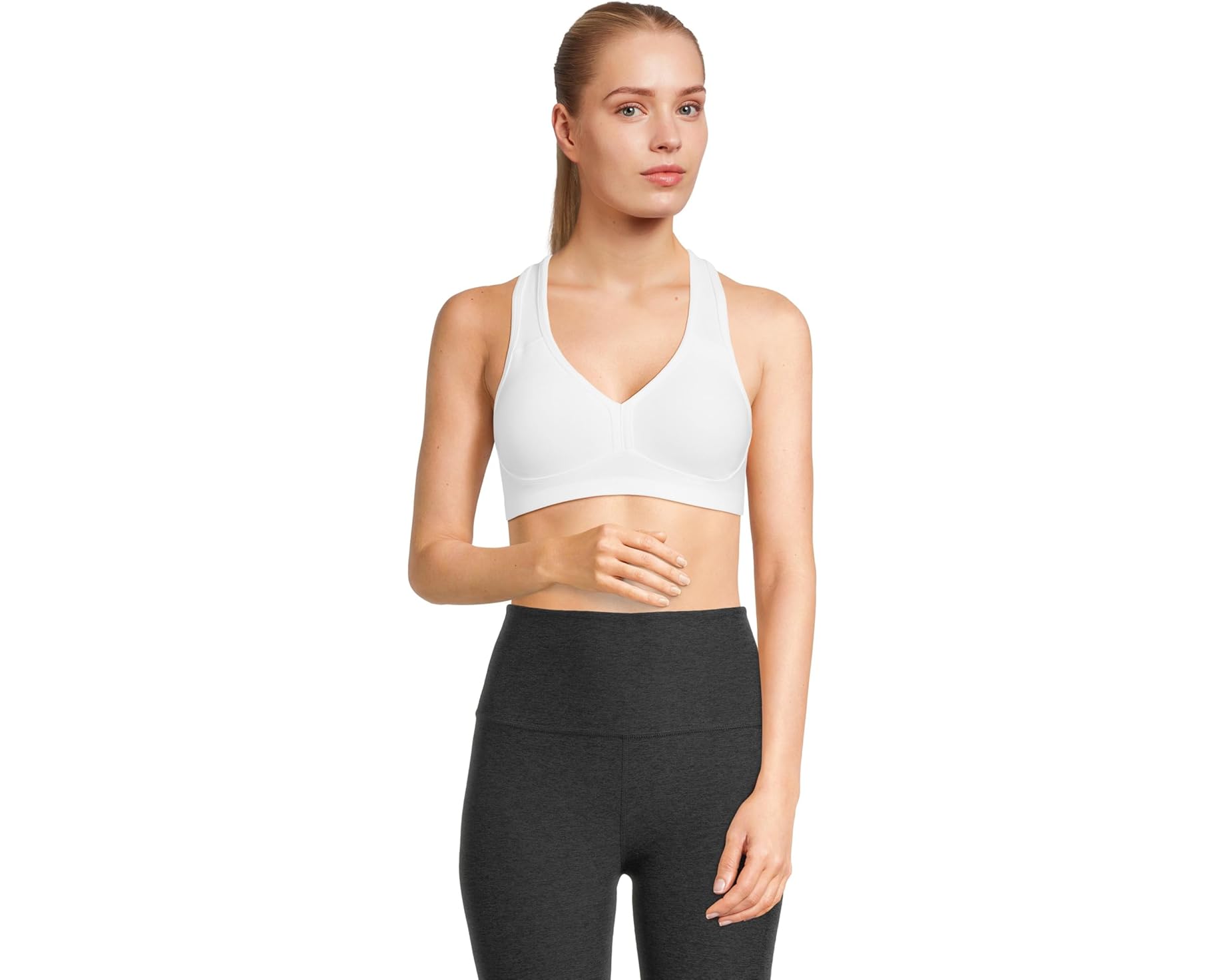 (取寄) ビヨンドヨガ レディース スペースダイ リフト ユア スピリッツ ミディアム サポート ブラ Beyond Yoga women Spacedye Lift Your Spirits Medium Support Bra Cloud White｜ジェットラグ店
