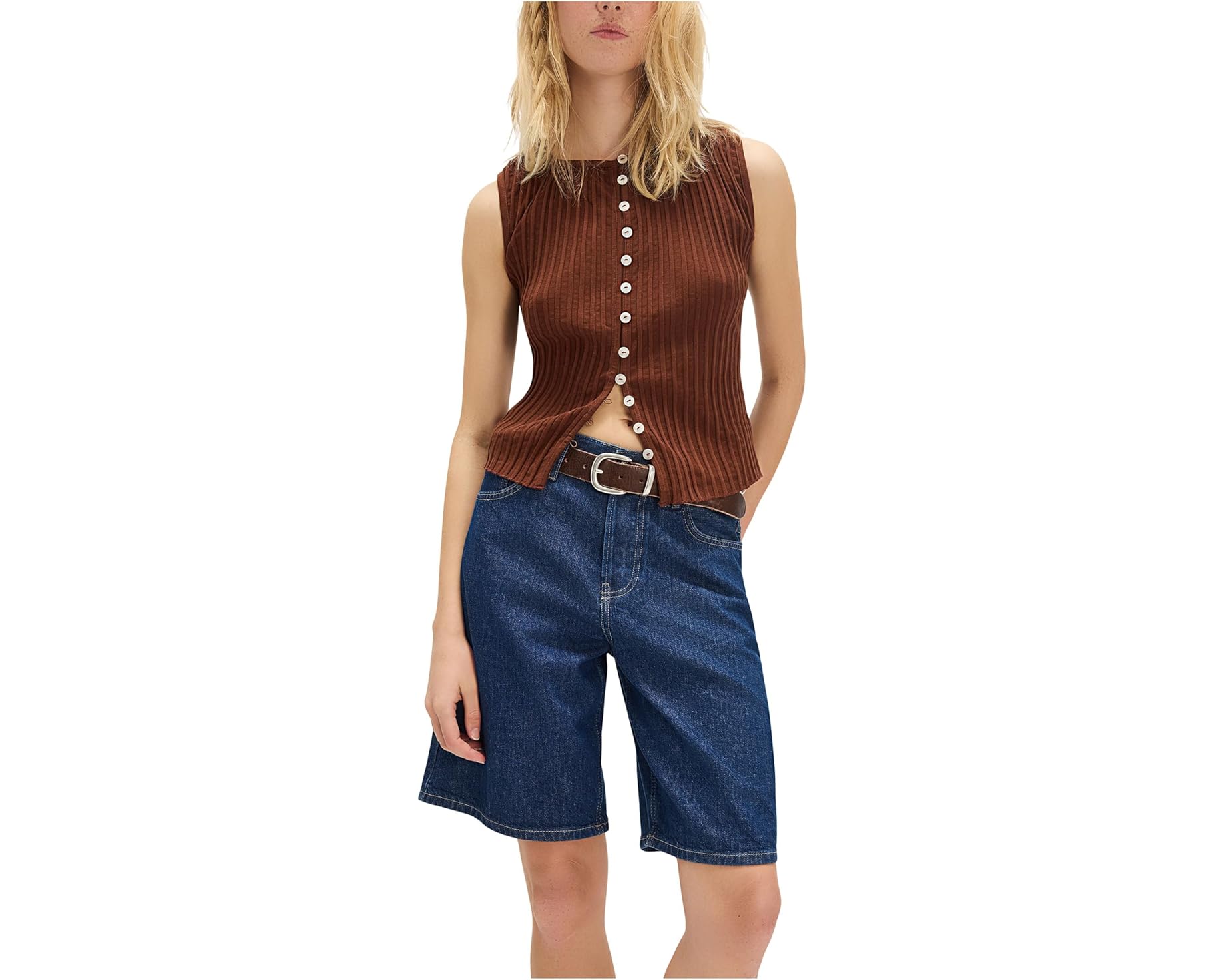 (取寄) フリーピープル レディース ティリー ベスト Free People women Tilly Vest Honey Bronze｜ジェットラグ店