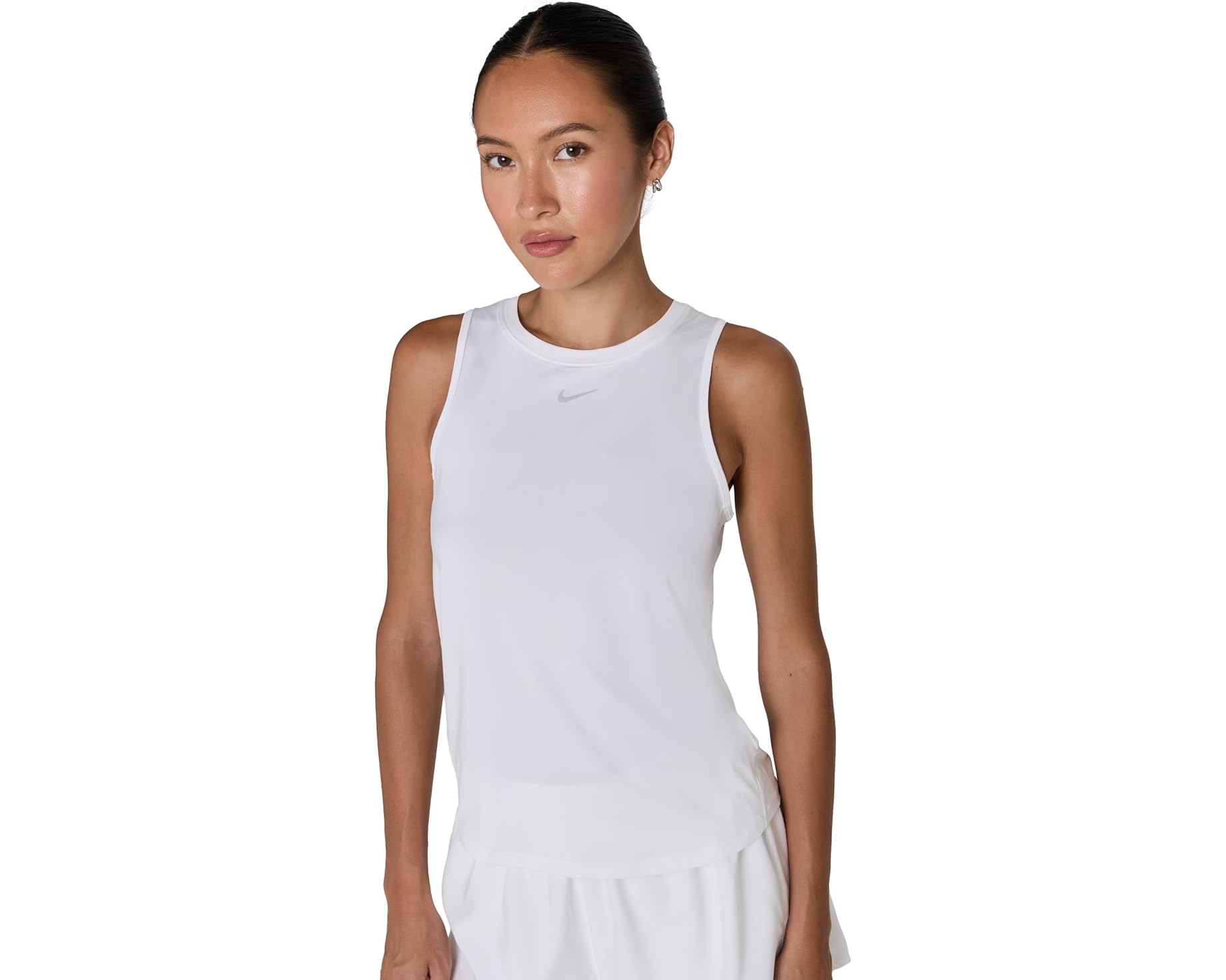 (取寄) ナイキ レディース ワン クラシック ドライ-フィット タンク トップ Nike women One Classic Dri-FIT Tank Top White/Black｜ジェットラグ店