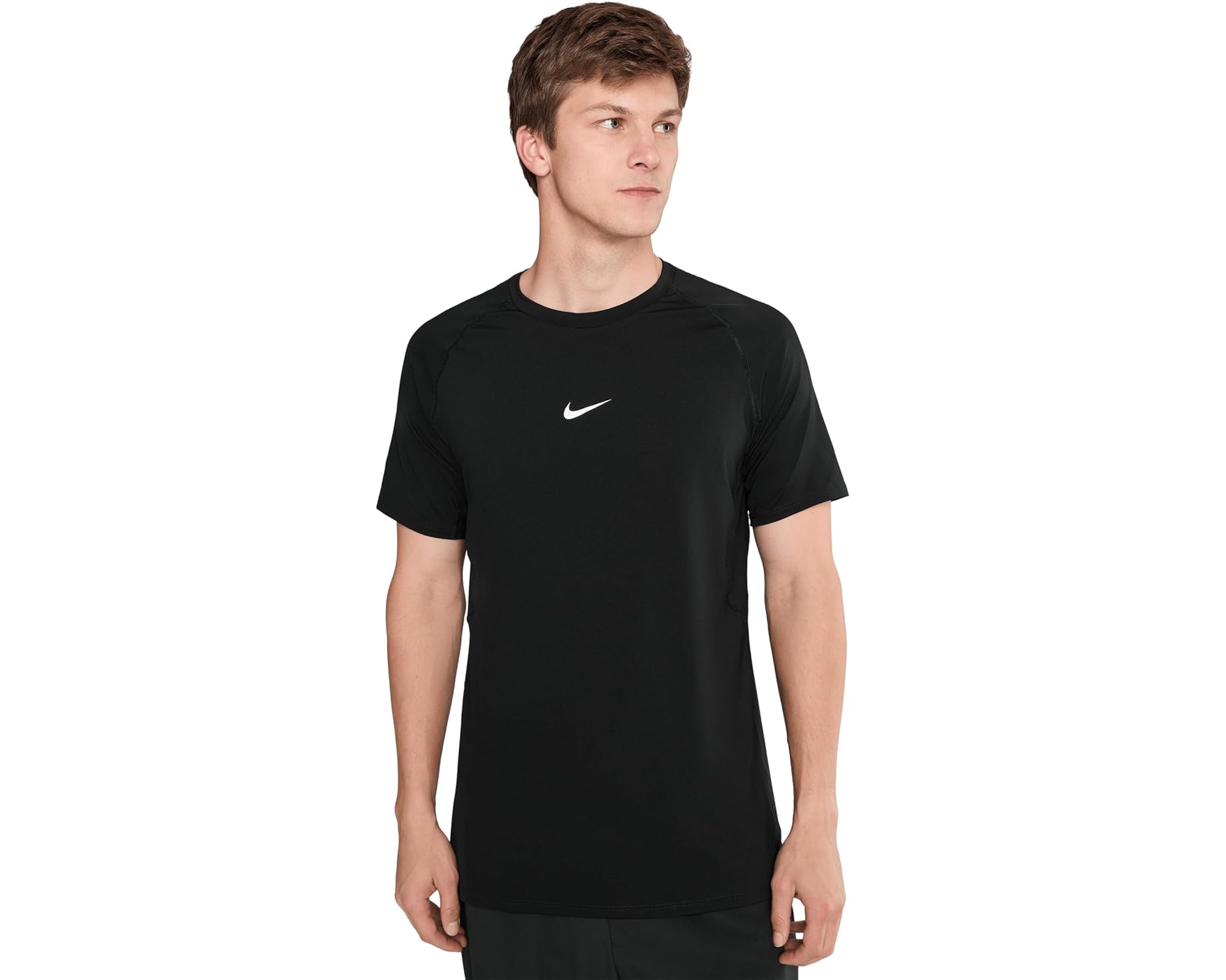(取寄) ナイキ メンズ プロ ドライ-フィット スリム ショート スリーブ トップ Nike men Pro Dri-FIT Slim Short Sleeve Top Black/White｜ジェットラグ店