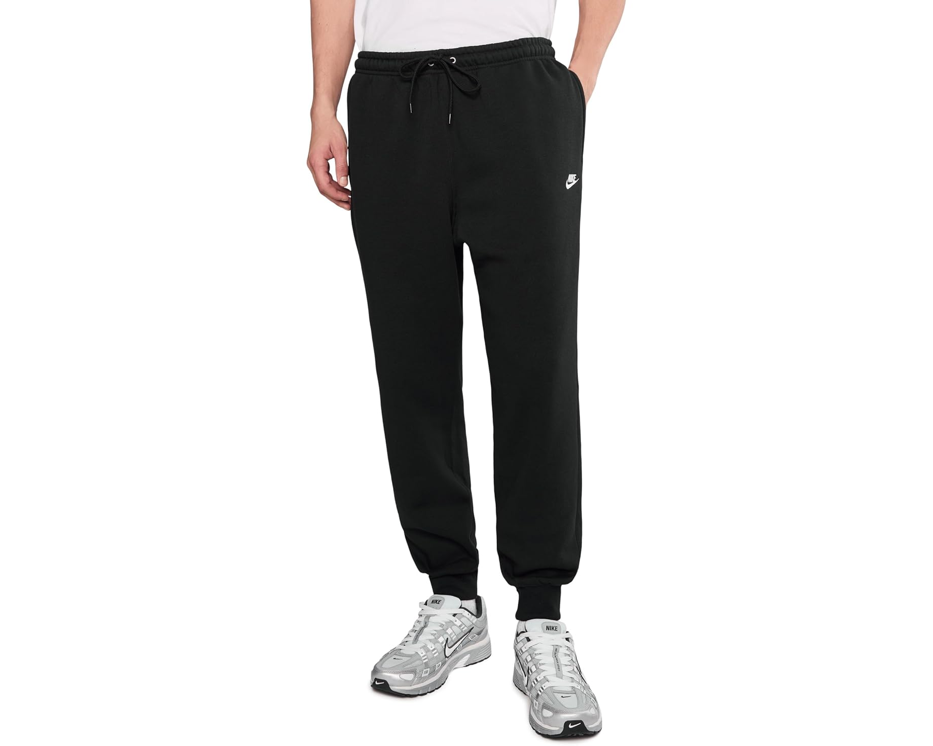 (取寄) ナイキ メンズ クラブ フリース ジョガーズ Nike men Club Fleece Joggers Black/Black/White｜ジェットラグ店