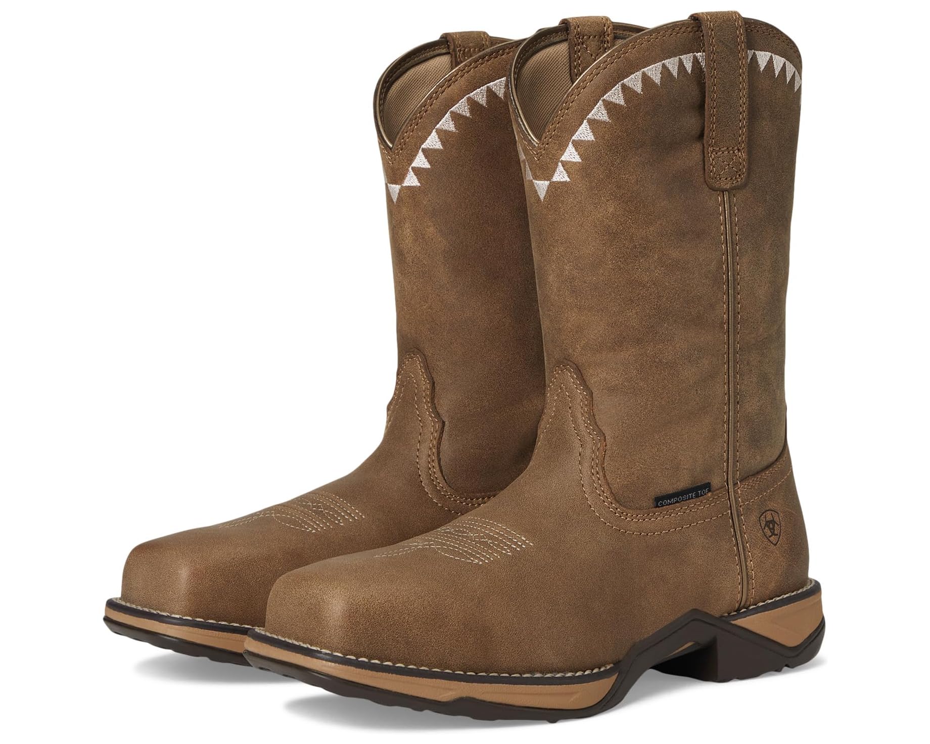 (取寄) アリアット レディース アンセム デコ コンポジット トゥ Ariat women Anthem Deco Composite Toe Brown Bomber|ジェットラグ店
