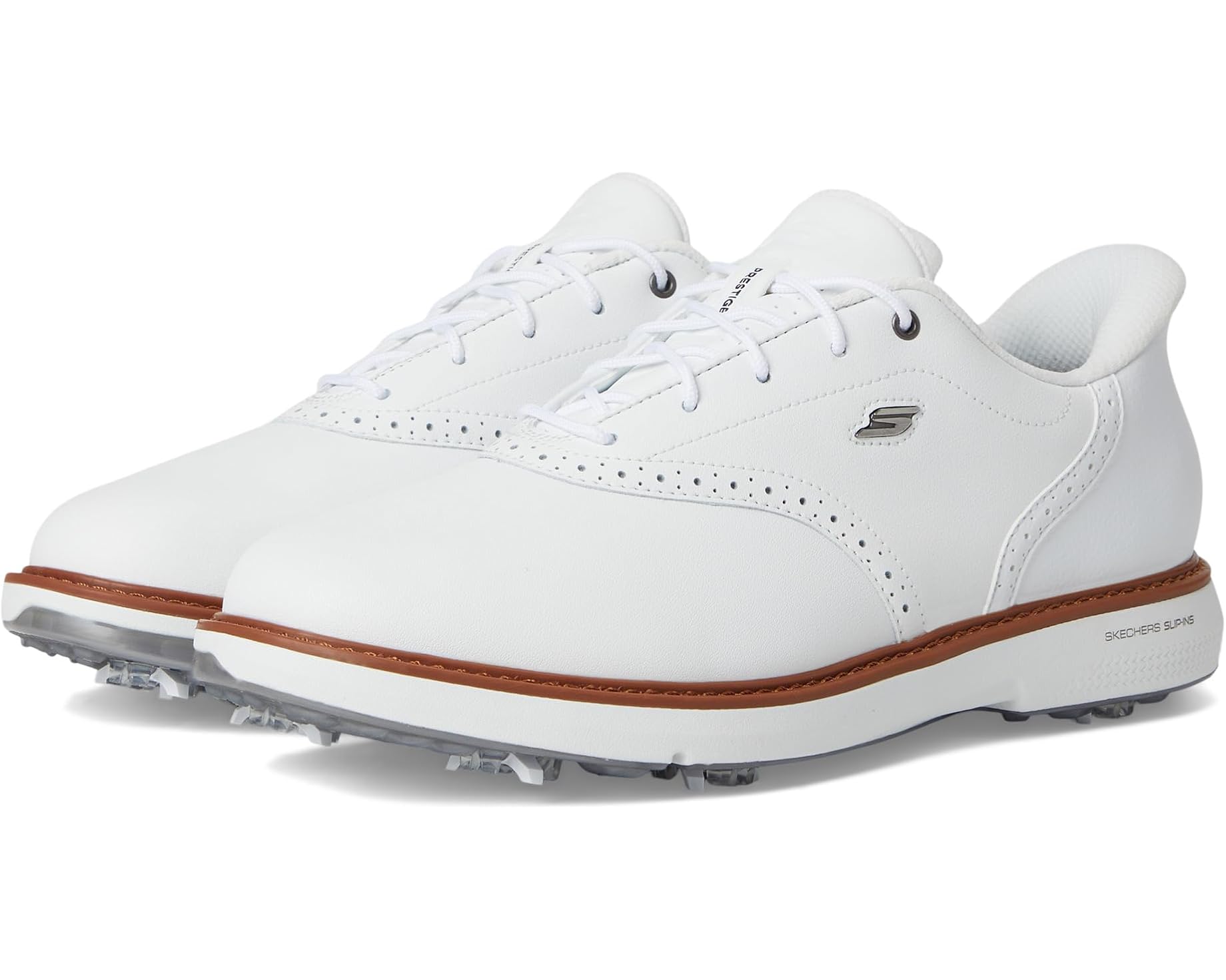 (取寄) スケッチャーズ ゴルフ メンズ プレステージ スリップ-イン アーチフィット スパイクド ゴルフ シューズ Skechers GO GOLF men Prestige Slip-In ArchFit Spiked Golf Shoe White｜ジェットラグ店