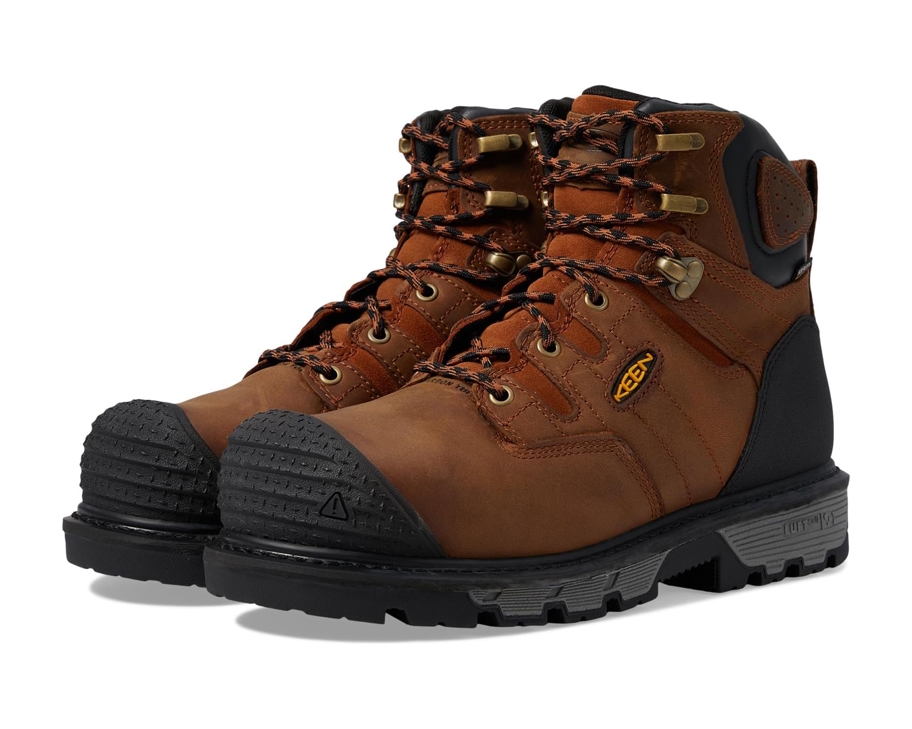 (取寄) キーン ユーティリティ メンズ カムデン ウォータープルーフ コンポジット トゥ KEEN Utility men Camden 6" Waterproof Composite Toe Leather Brown/Black｜ジェットラグ店