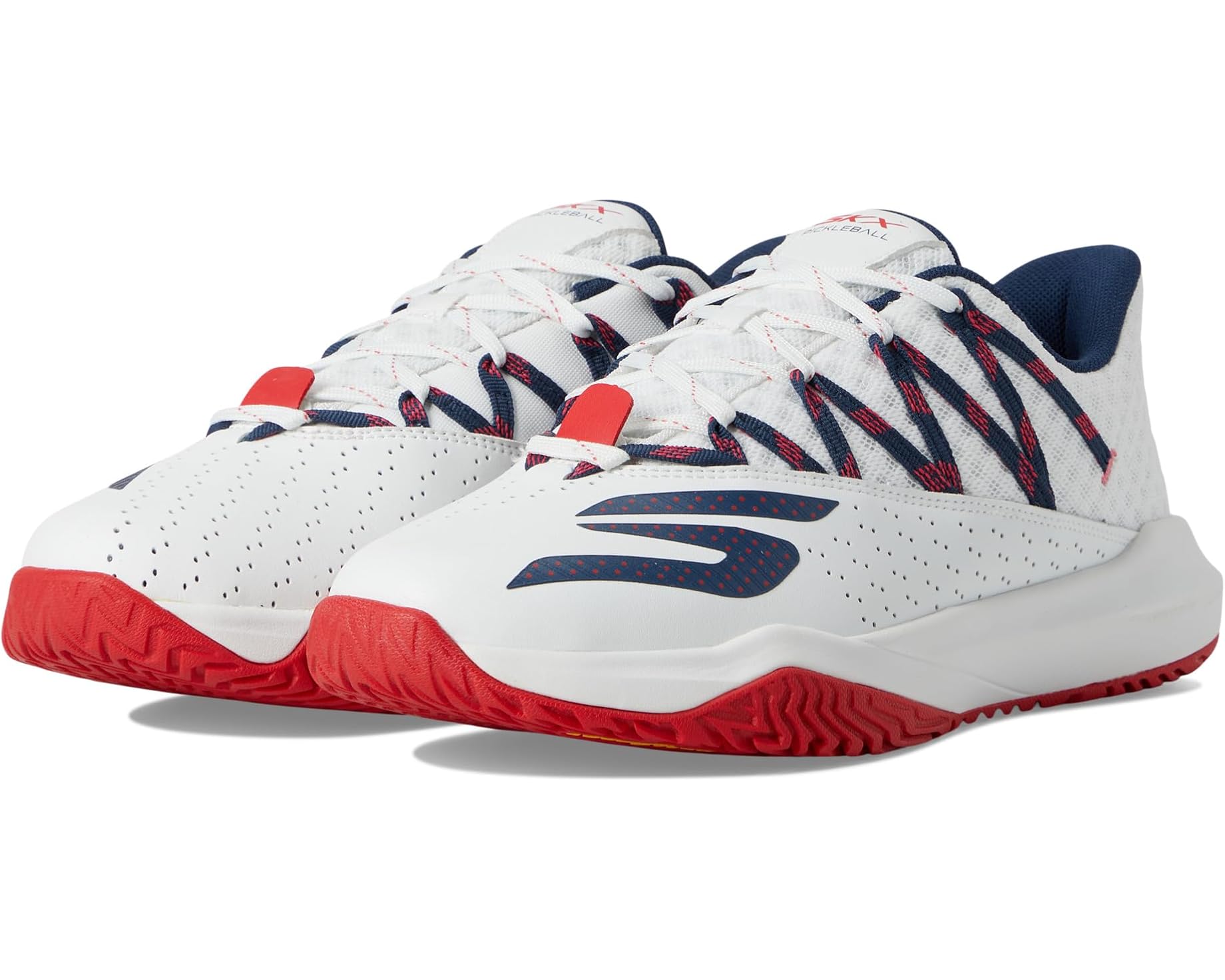 (取寄) スケッチャーズ メンズ スケッチャーズ バイパー コート ラリー SKECHERS men Skechers Viper Court Rally White/Navy/Red｜ジェットラグ店