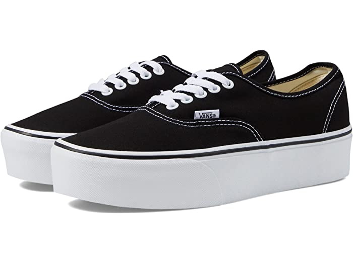 (取寄) バンズ オーセンティック スタックフォーム Vans Authentic Stackform Canvas Black/True White