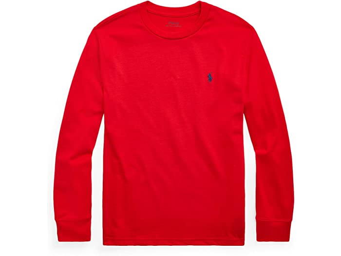 (取寄) ラルフローレン キッズ ボーイズ コットン ジャージ ロング スリーブ ティー (ビッグ キッズ) Polo Ralph Lauren Kids boys Cotton Jersey Long Sleeve Tee (Big Kids) RL 2000 Red