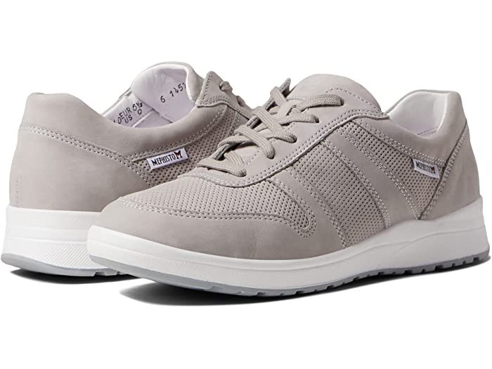 (取寄) メフィスト レディース レベッカ パーフ Mephisto women Rebeca Perf Light Grey Bucksoft