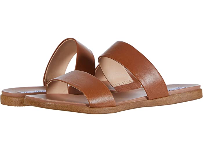 (取寄) スティーブマデン レディース デュアル フラッツ サンダル シューズ 靴 Steve Madden women Dual Flat Sandal Tan Leather