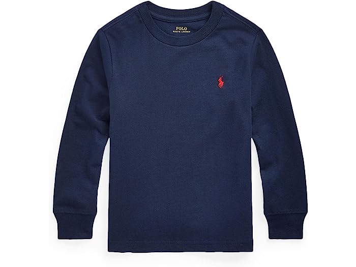 (取寄) ラルフローレン キッズ ボーイズ コットン ジャージ ロング スリーブ ティー (リトル キッズ) Polo Ralph Lauren Kids boys Cotton Jersey Long Sleeve Tee (Little Kids) Cruise Navy